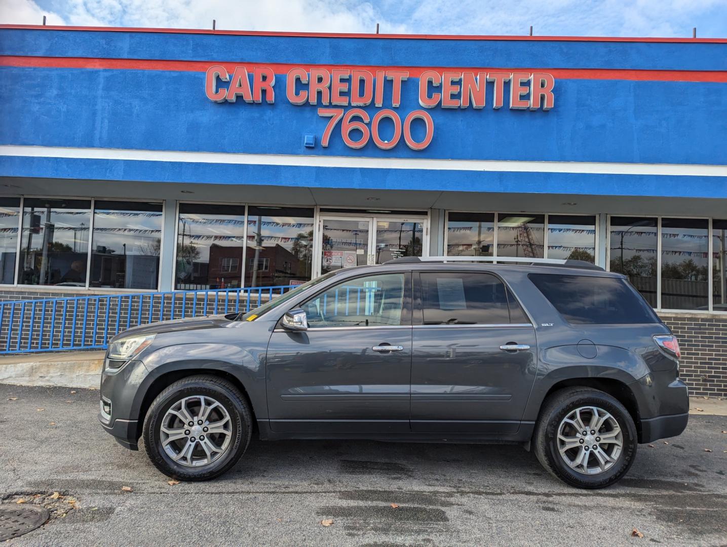 2014 GRAY GMC Acadia SLT-1 AWD (1GKKVRKD7EJ) with an 3.6L V6 DOHC 24V engine, 6-Speed Automatic transmission, located at 7600 S Western Ave., Chicago, IL, 60620, (773) 918-3980, 0.000000, 0.000000 - Photo#0