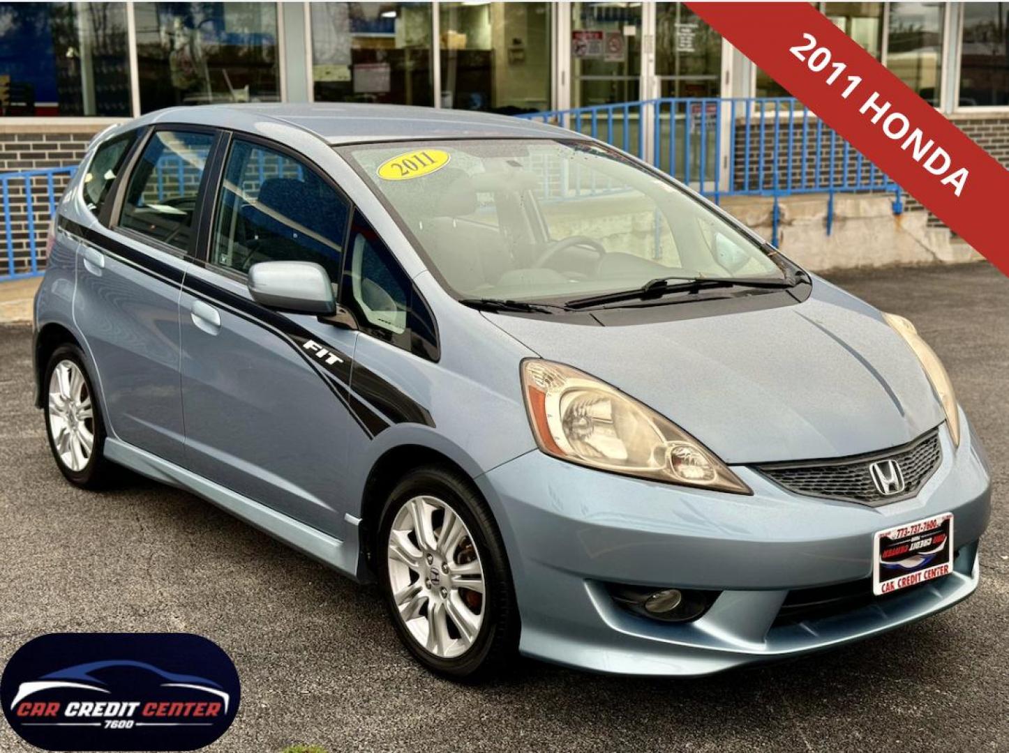 2011 BLUE Honda Fit Sport 5-Speed AT (JHMGE8H54BC) with an 1.5L L4 SOHC 16V engine, 5-Speed Automatic transmission, located at 7600 S Western Ave., Chicago, IL, 60620, (773) 918-3980, 0.000000, 0.000000 - Photo#0