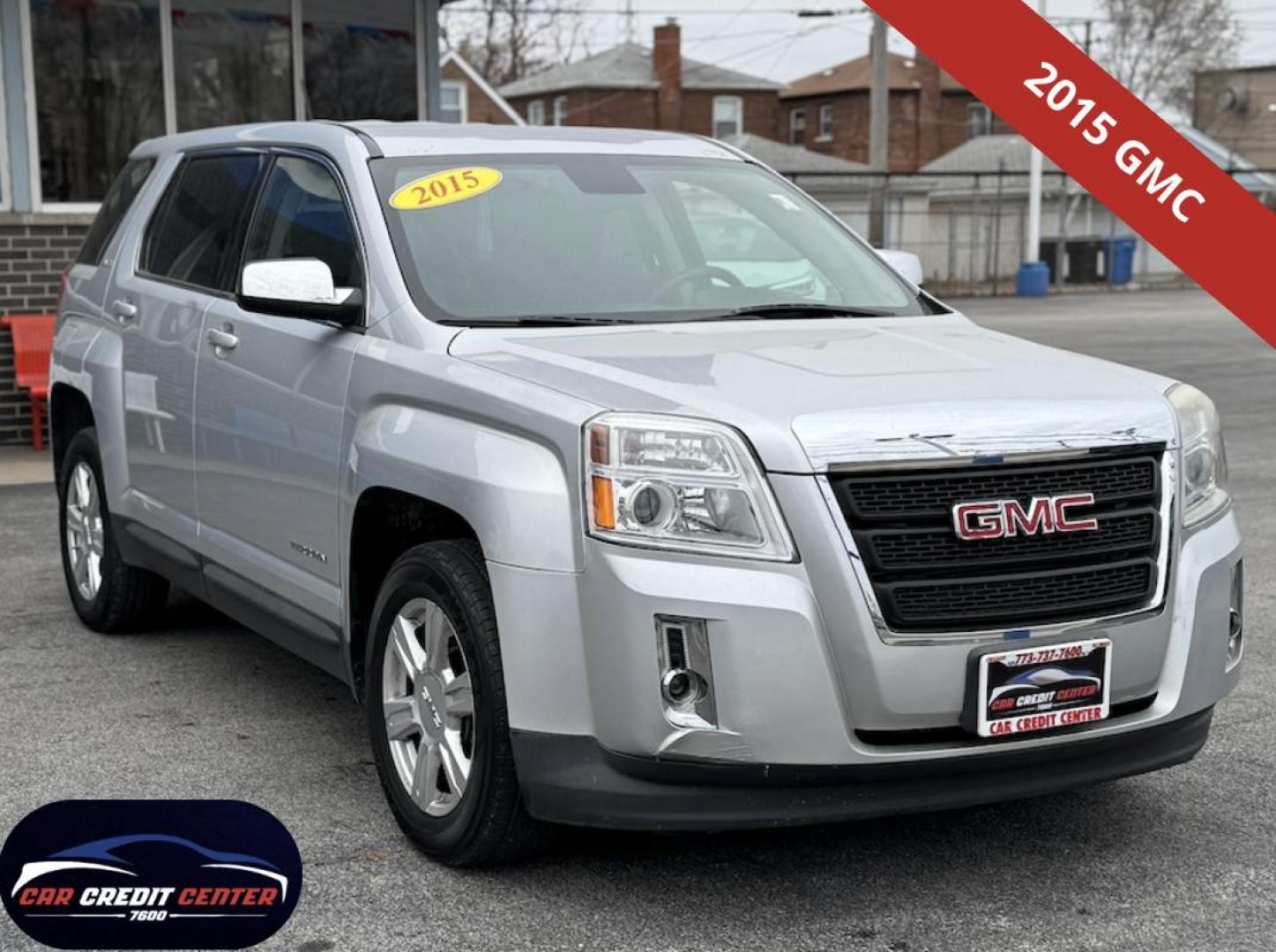 2015 SILVER GMC Terrain SLE1 FWD (2GKALMEK5F6) with an 2.4L L4 DOHC 16V FFV engine, 6-Speed Automatic transmission, located at 7600 S Western Ave., Chicago, IL, 60620, (773) 918-3980, 0.000000, 0.000000 - Photo#0