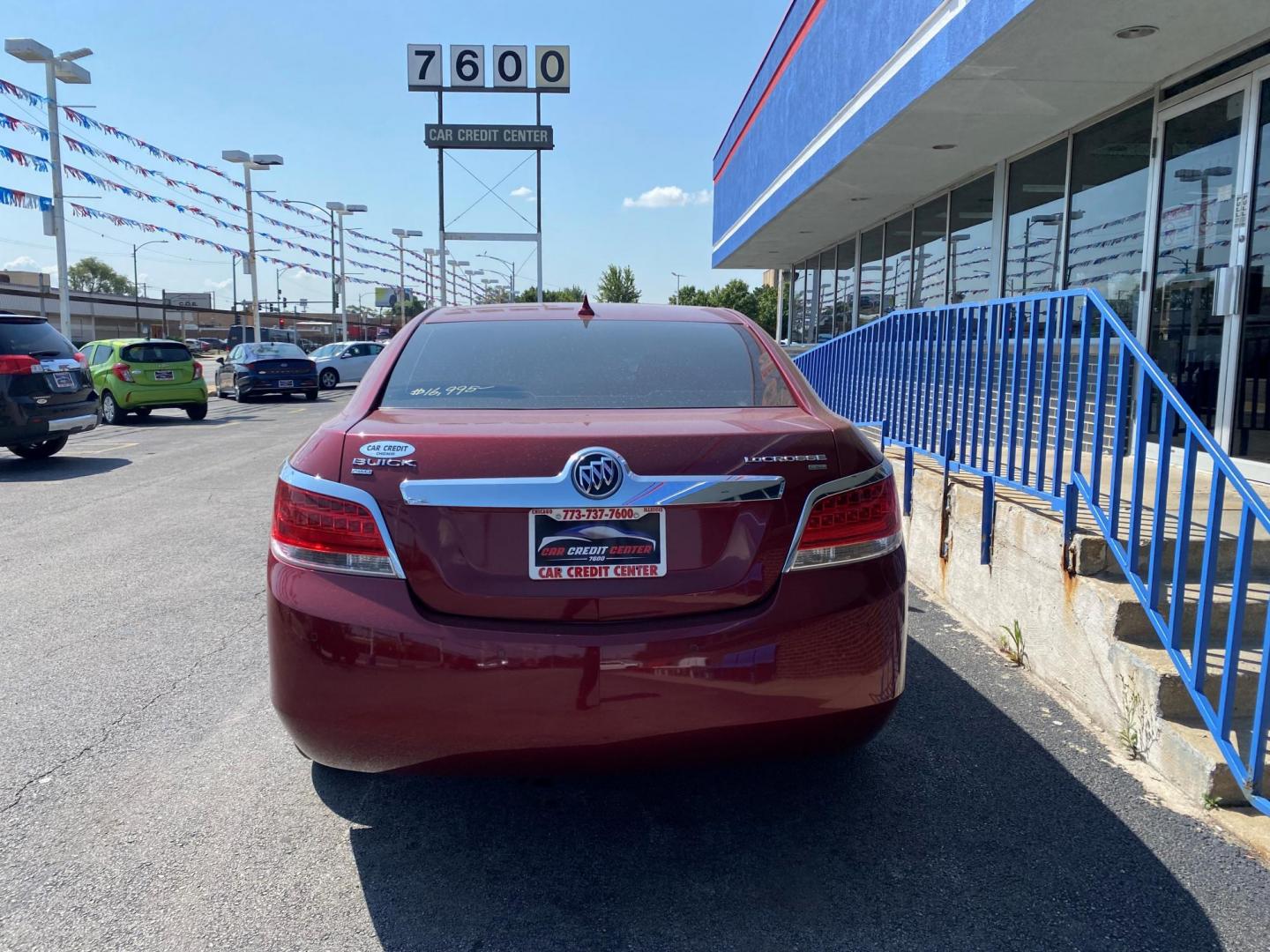 2010 RED Buick LaCrosse CXL AWD (1G4GD5GG9AF) with an 3.0L V6 DOHC 24V engine, 6-Speed Automatic Overdrive transmission, located at 7600 S Western Ave., Chicago, IL, 60620, (773) 918-3980, 0.000000, 0.000000 - Photo#2