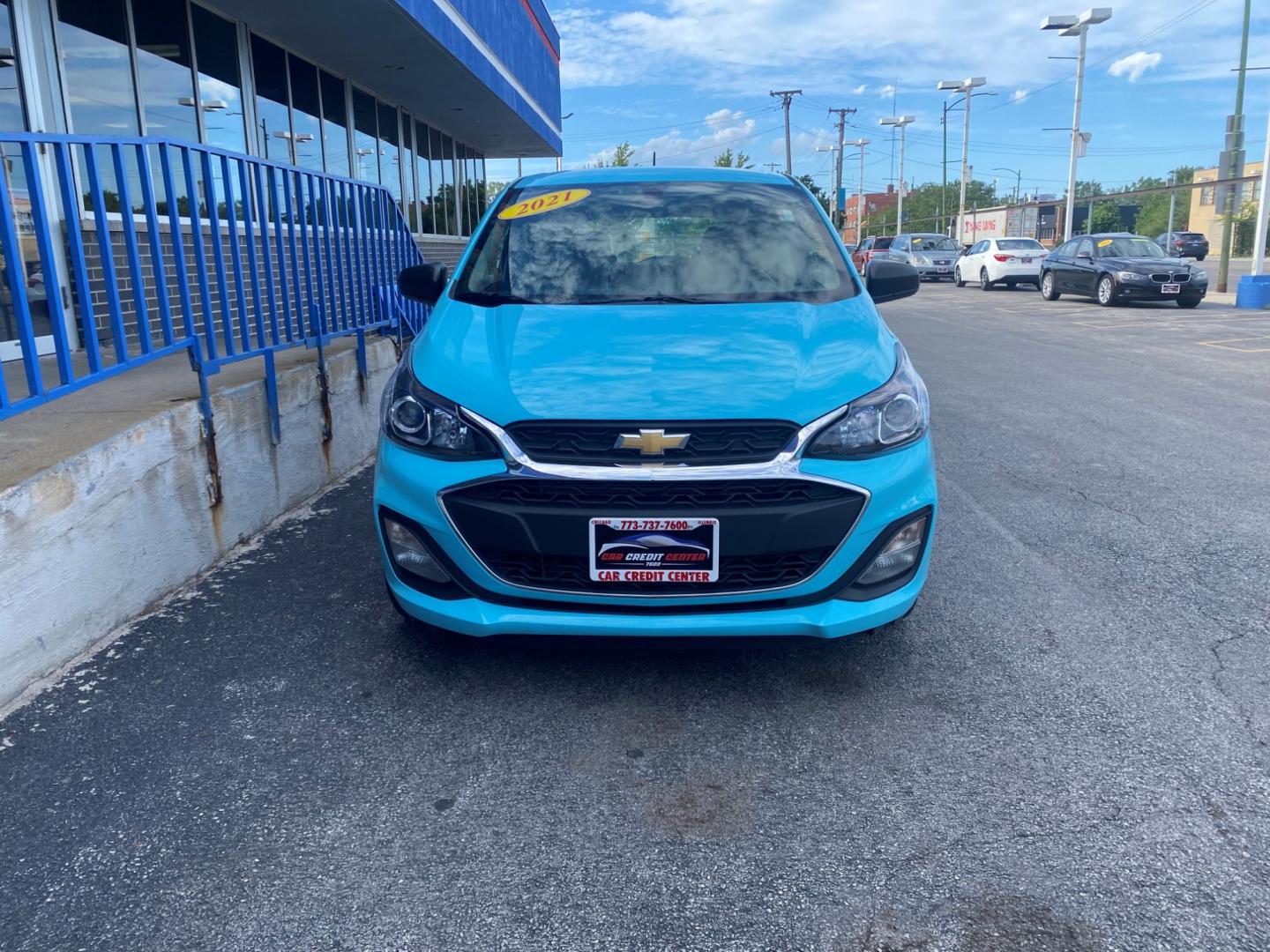 2021 BLUE Chevrolet Spark LS CVT (KL8CB6SA0MC) with an 1.4L L4 16V DOHC engine, CVT transmission, located at 7600 S Western Ave., Chicago, IL, 60620, (773) 918-3980, 0.000000, 0.000000 - Photo#1