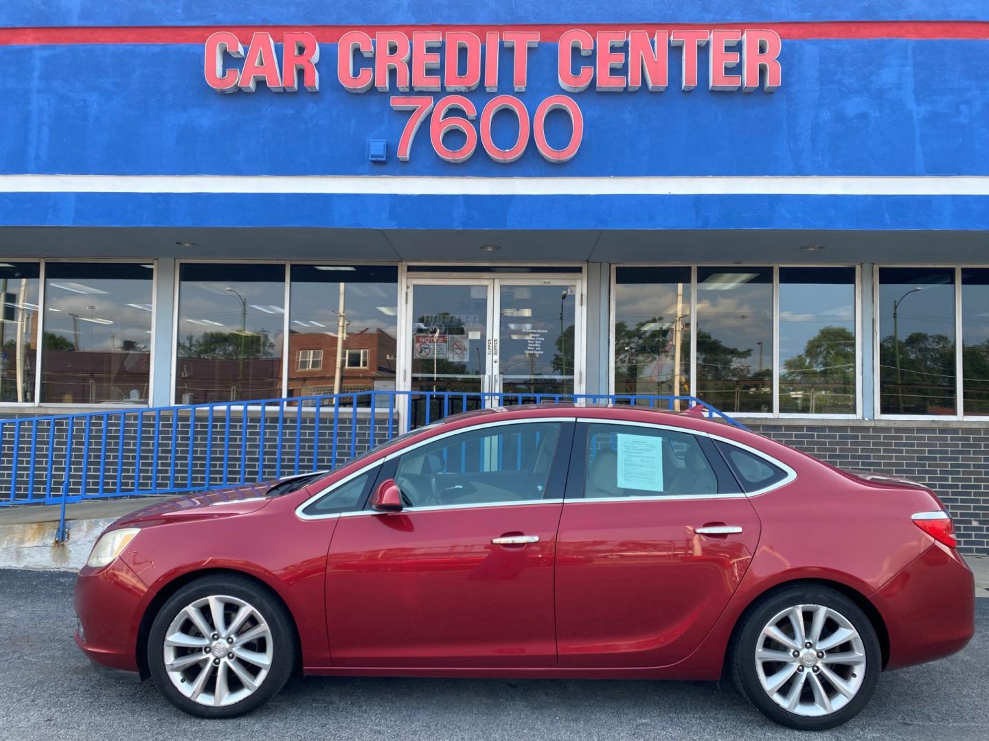 2014 RED Buick Verano Convenience (1G4PR5SK8E4) with an 2.4L L4 DOHC 16V FFV engine, 6-Speed Automatic transmission, located at 7600 S Western Ave., Chicago, IL, 60620, (773) 918-3980, 0.000000, 0.000000 - Photo#0