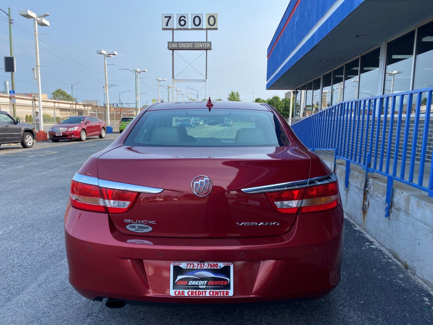 2014 RED Buick Verano Convenience (1G4PR5SK8E4) with an 2.4L L4 DOHC 16V FFV engine, 6-Speed Automatic transmission, located at 7600 S Western Ave., Chicago, IL, 60620, (773) 918-3980, 0.000000, 0.000000 - Photo#2