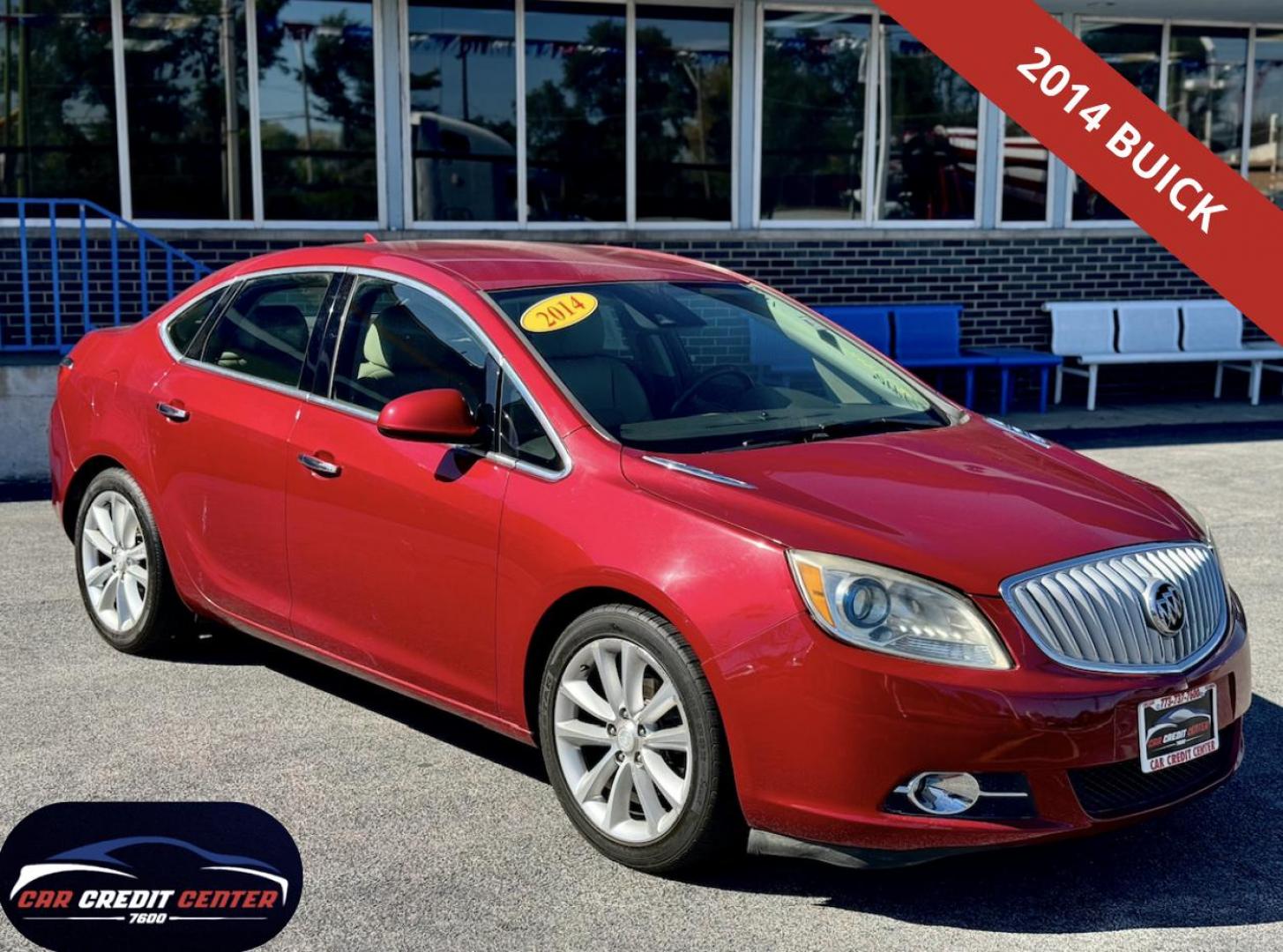 2014 RED Buick Verano Convenience (1G4PR5SK8E4) with an 2.4L L4 DOHC 16V FFV engine, 6-Speed Automatic transmission, located at 7600 S Western Ave., Chicago, IL, 60620, (773) 918-3980, 0.000000, 0.000000 - Photo#0