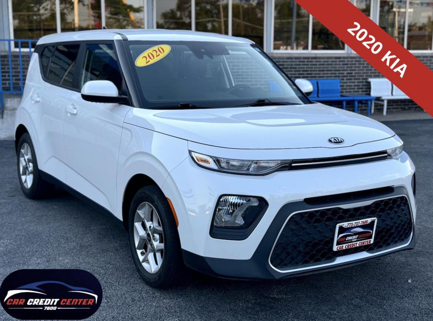 2020 WHITE Kia Soul S (KNDJ23AU2L7) with an 2.0L L4 DOHC 16V engine, CVT transmission, located at 7600 S Western Ave., Chicago, IL, 60620, (773) 918-3980, 0.000000, 0.000000 - Photo#0