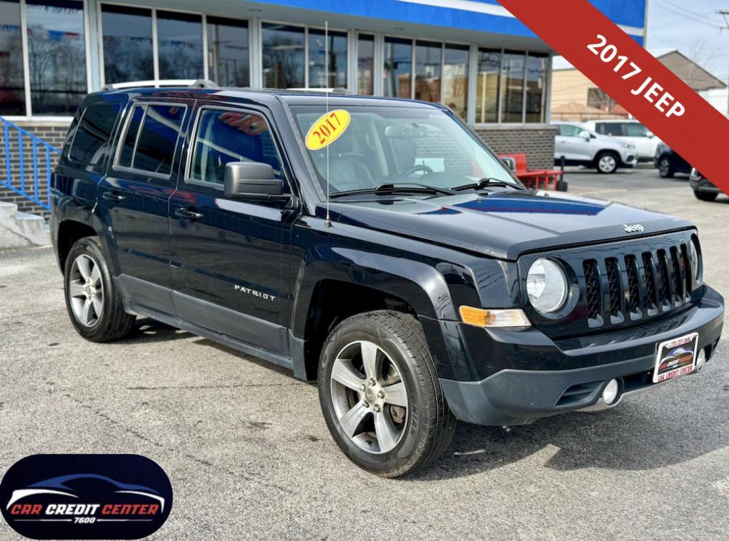 2017 BLACK Jeep Patriot Latitude 2WD (1C4NJPFA0HD) with an 2.0L L4 DOHC 16V engine, located at 7600 S Western Ave., Chicago, IL, 60620, (773) 918-3980, 0.000000, 0.000000 - Photo#0