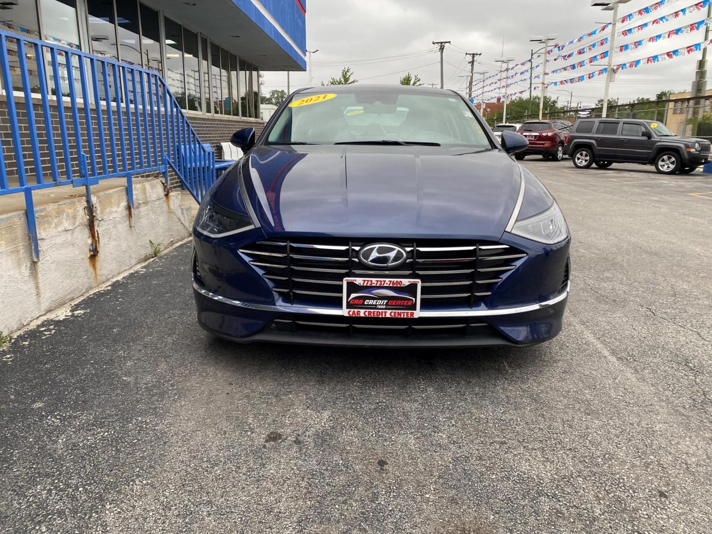 2021 BLUE Hyundai Sonata SE (5NPEG4JA3MH) with an 2.5L L4 DOHC 16V engine, 8A transmission, located at 7600 S Western Ave., Chicago, IL, 60620, (773) 918-3980, 0.000000, 0.000000 - Photo#1