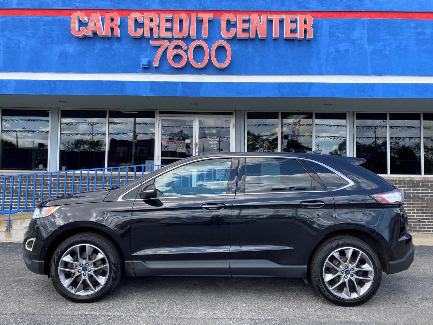 2015 BLACK Ford Edge Titanium AWD (2FMTK4K97FB) with an 2.0L L4 DOHC 16V engine, 6-Speed Automatic transmission, located at 7600 S Western Ave., Chicago, IL, 60620, (773) 918-3980, 0.000000, 0.000000 - Photo#0