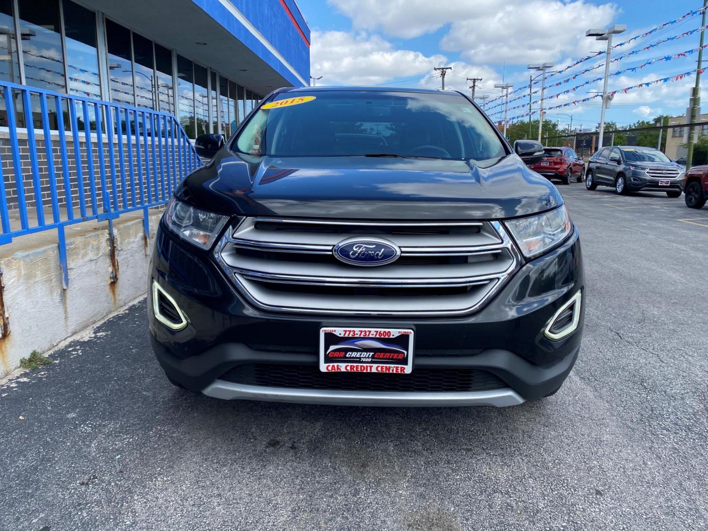 2015 BLACK Ford Edge Titanium AWD (2FMTK4K97FB) with an 2.0L L4 DOHC 16V engine, 6-Speed Automatic transmission, located at 7600 S Western Ave., Chicago, IL, 60620, (773) 918-3980, 0.000000, 0.000000 - Photo#1