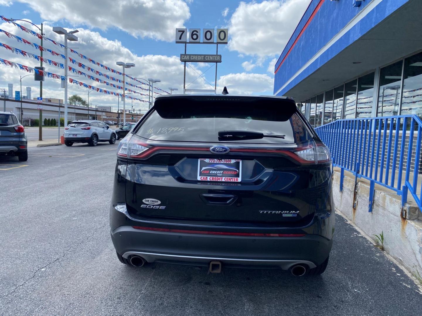 2015 BLACK Ford Edge Titanium AWD (2FMTK4K97FB) with an 2.0L L4 DOHC 16V engine, 6-Speed Automatic transmission, located at 7600 S Western Ave., Chicago, IL, 60620, (773) 918-3980, 0.000000, 0.000000 - Photo#2