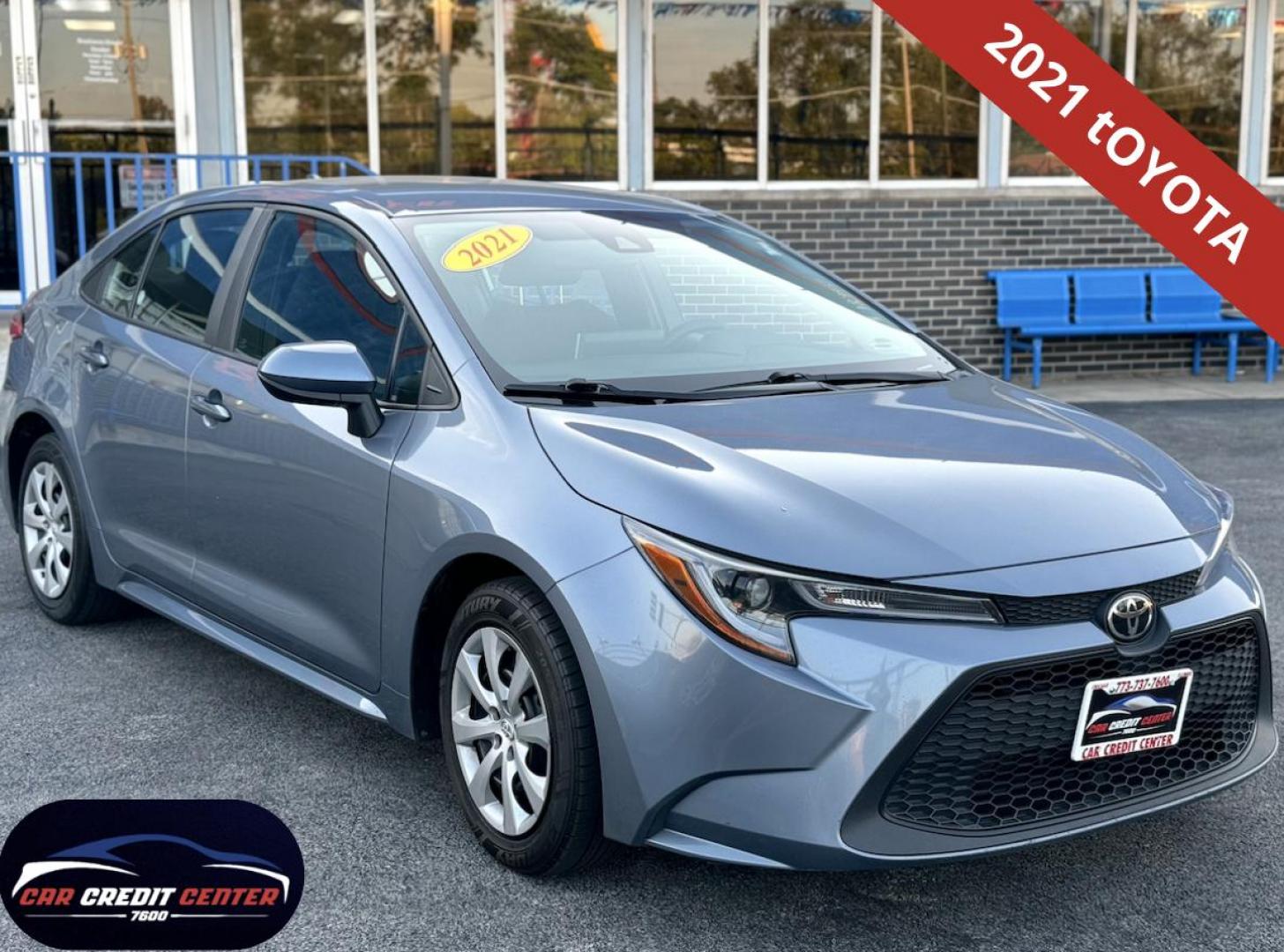 2021 GRAY Toyota Corolla LE (5YFEPMAE6MP) with an 1.8L L4 DOHC 16V engine, CVT transmission, located at 7600 S Western Ave., Chicago, IL, 60620, (773) 918-3980, 0.000000, 0.000000 - Photo#0