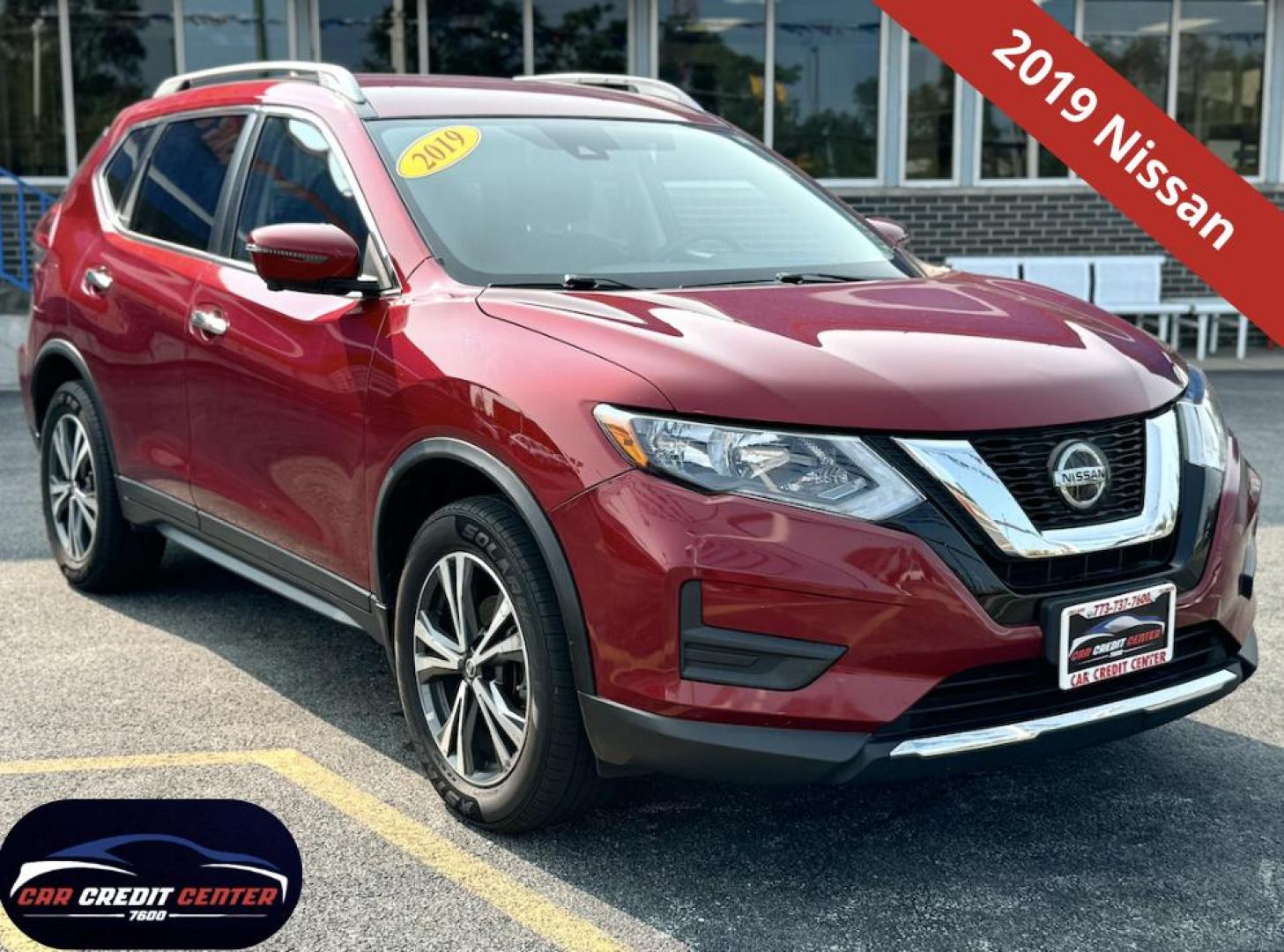 2019 RED Nissan Rogue S AWD (5N1AT2MV2KC) with an 2.5L L4 DOHC 16V engine, CVT transmission, located at 7600 S Western Ave., Chicago, IL, 60620, (773) 918-3980, 0.000000, 0.000000 - Photo#0