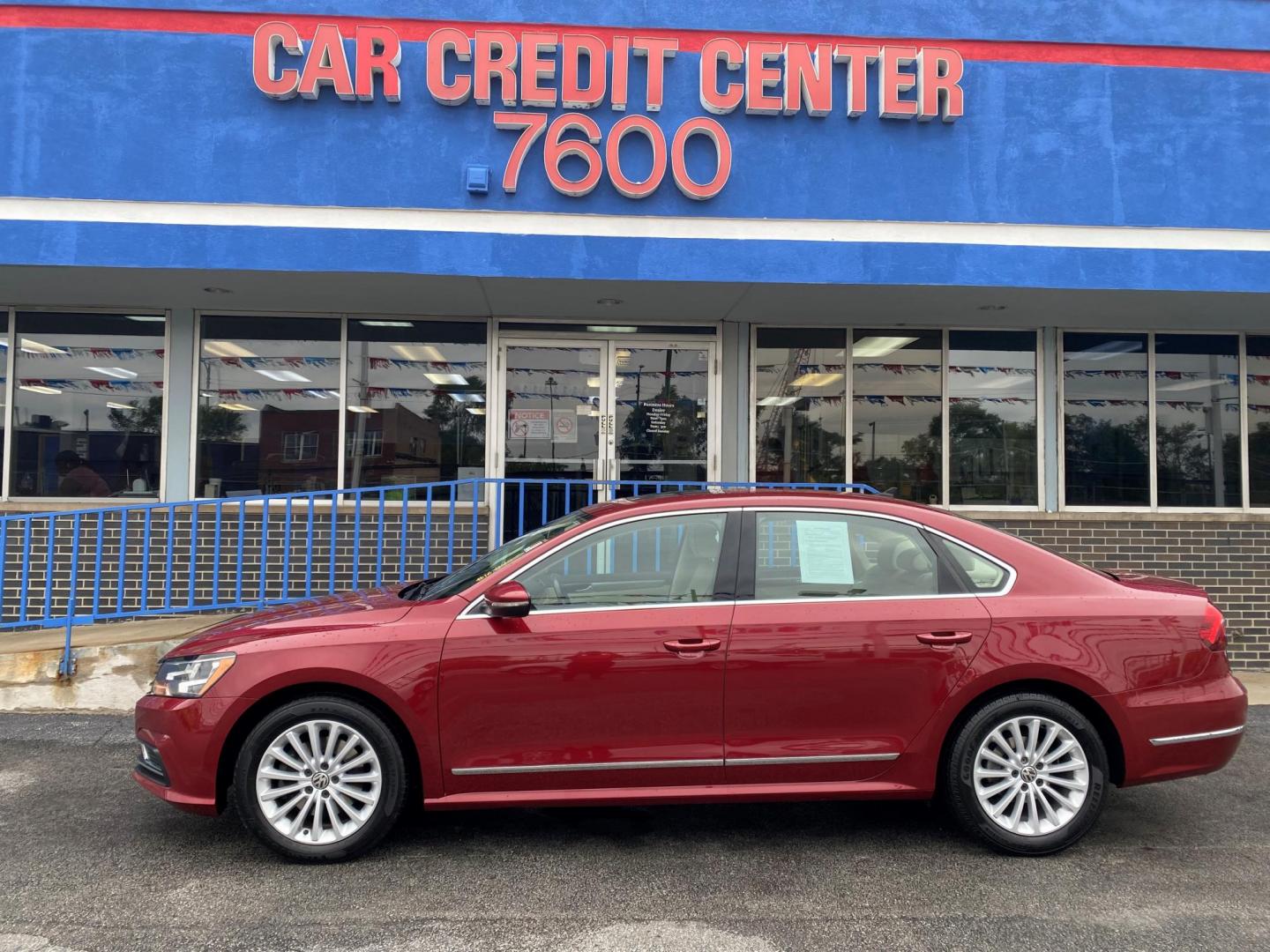 2017 RED Volkswagen Passat SE 6A (1VWBT7A30HC) with an 1.8L L4 TURBO DIESEL engine, 6A transmission, located at 7600 S Western Ave., Chicago, IL, 60620, (773) 918-3980, 0.000000, 0.000000 - Photo#0