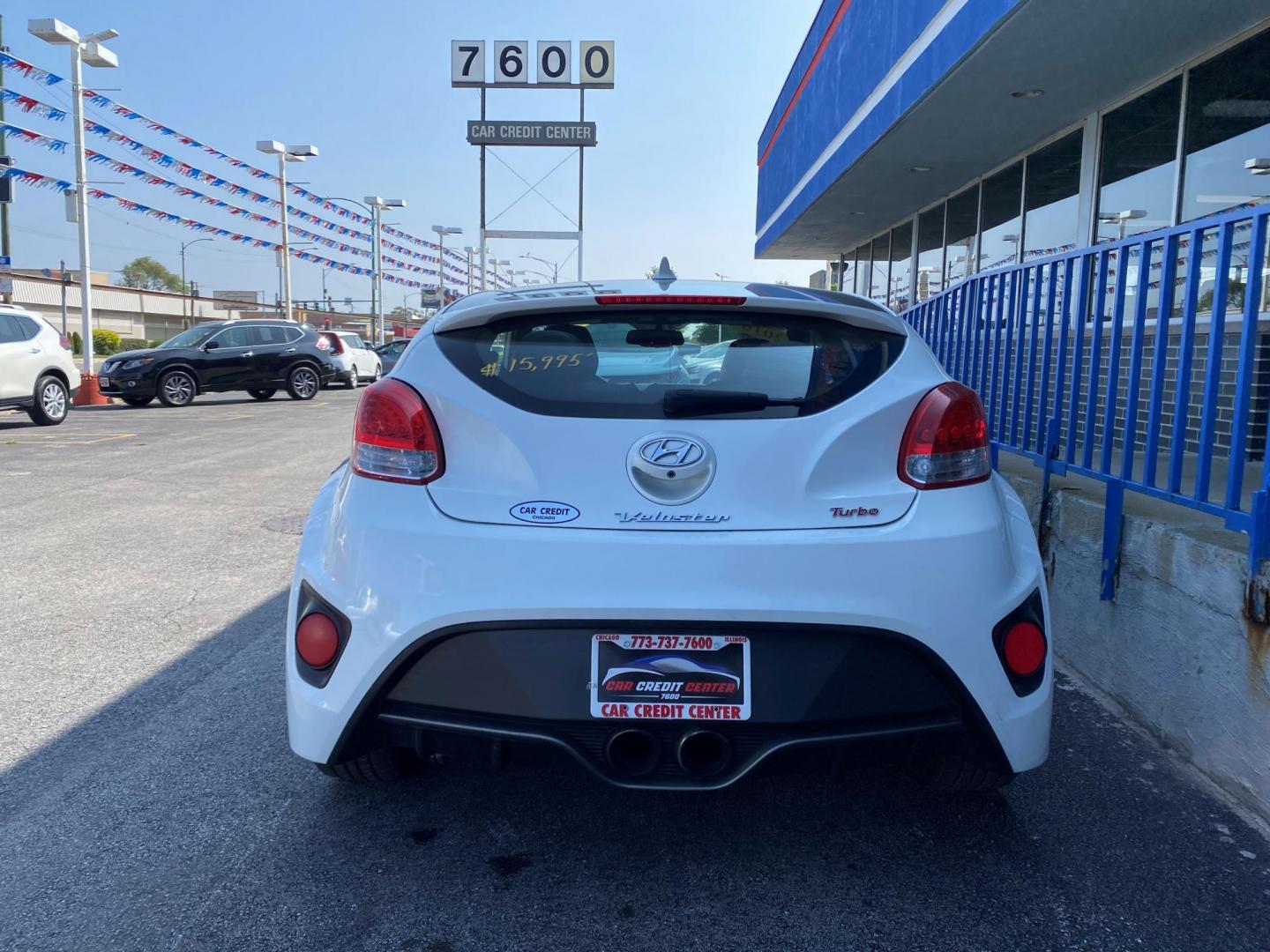 2016 WHITE Hyundai Veloster Turbo 6MT (KMHTC6AE6GU) with an 1.6L L4 DOHC 16V TURBO engine, 6M transmission, located at 7600 S Western Ave., Chicago, IL, 60620, (773) 918-3980, 0.000000, 0.000000 - Photo#2