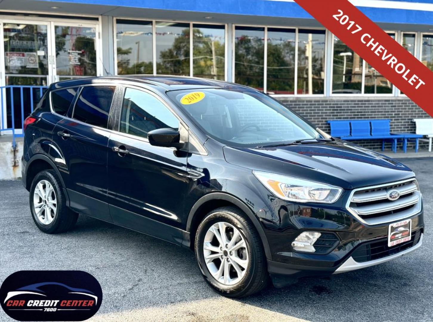 2019 BLACK Ford Escape SE FWD (1FMCU0GDXKU) with an 1.5L L4 DOHC 16V engine, 6A transmission, located at 7600 S Western Ave., Chicago, IL, 60620, (773) 918-3980, 0.000000, 0.000000 - Photo#0