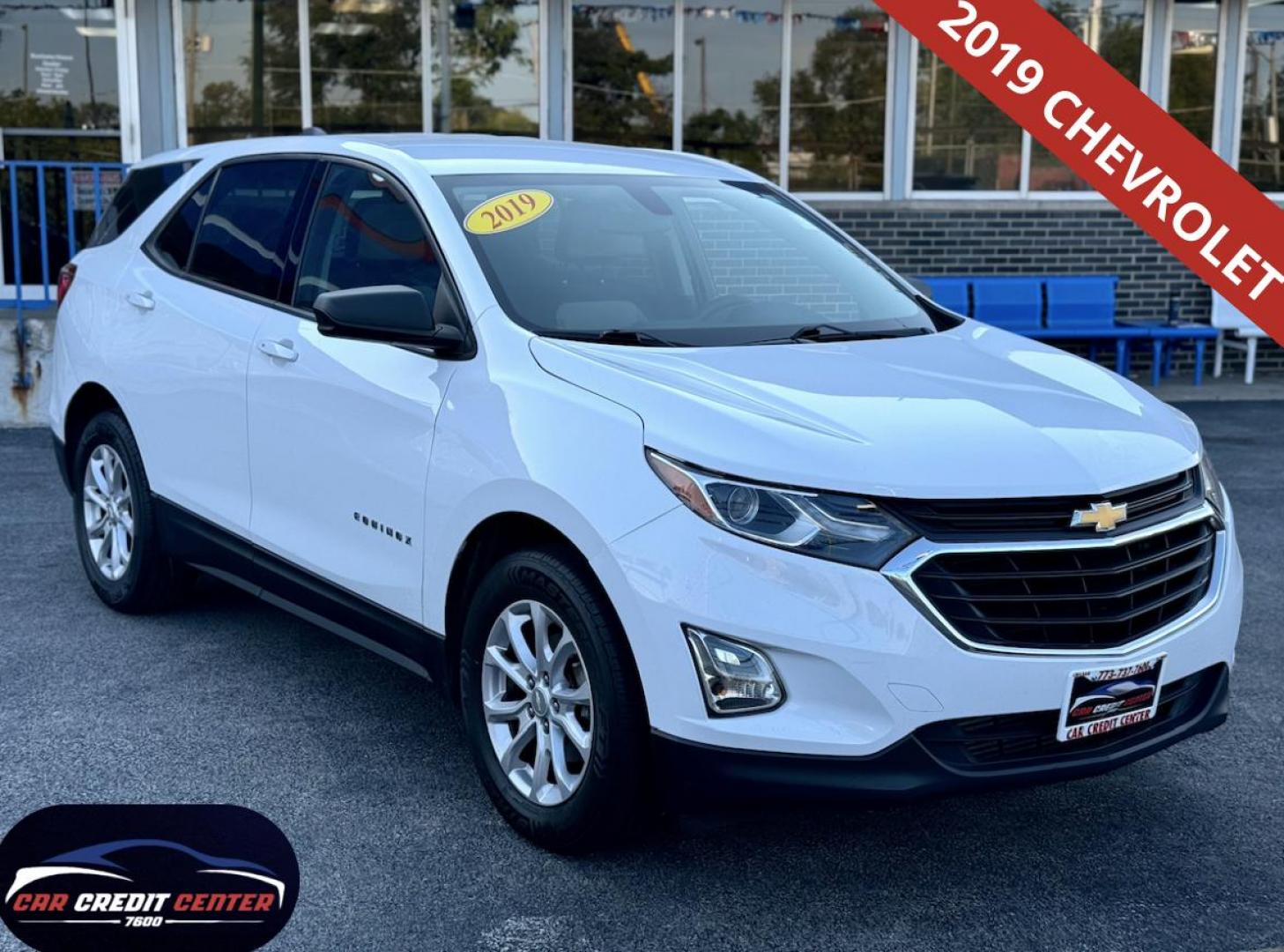 2019 WHITE Chevrolet Equinox LS 2WD (3GNAXHEV0KS) with an 1.5L L4 DIR DOHC 16V TURBO engine, 6A transmission, located at 7600 S Western Ave., Chicago, IL, 60620, (773) 918-3980, 0.000000, 0.000000 - Photo#0