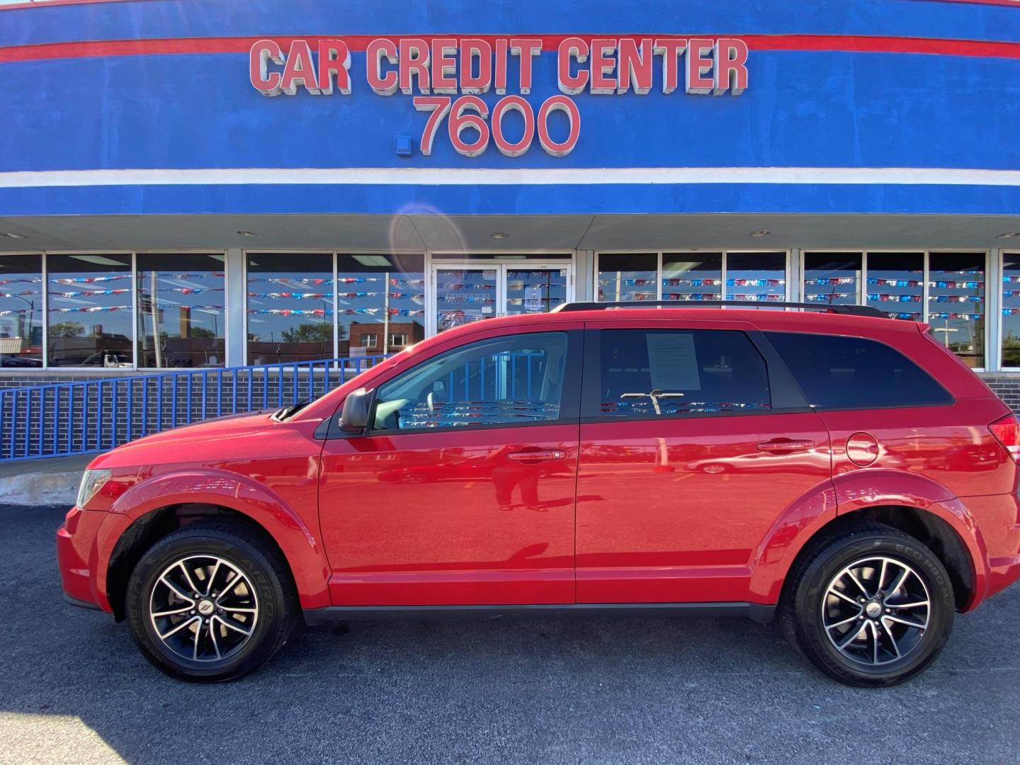 2018 RED Dodge Journey SE (3C4PDCAB8JT) with an 2.4L L4 DOHC 16V engine, 4A transmission, located at 7600 S Western Ave., Chicago, IL, 60620, (773) 918-3980, 0.000000, 0.000000 - Photo#0