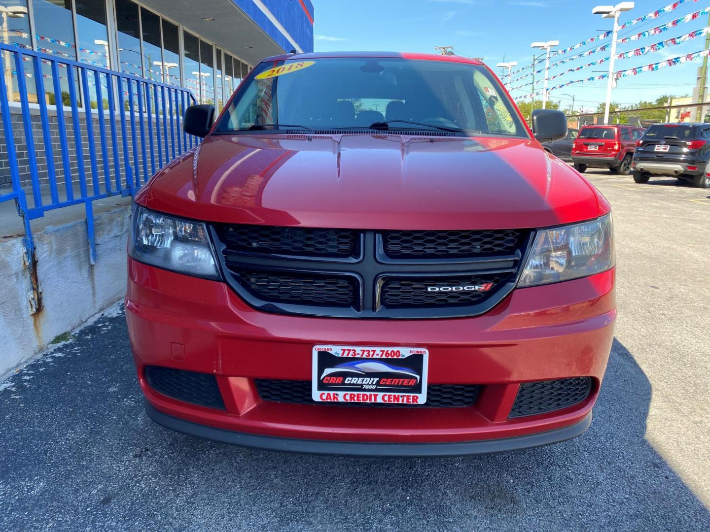 2018 RED Dodge Journey SE (3C4PDCAB8JT) with an 2.4L L4 DOHC 16V engine, 4A transmission, located at 7600 S Western Ave., Chicago, IL, 60620, (773) 918-3980, 0.000000, 0.000000 - Photo#1