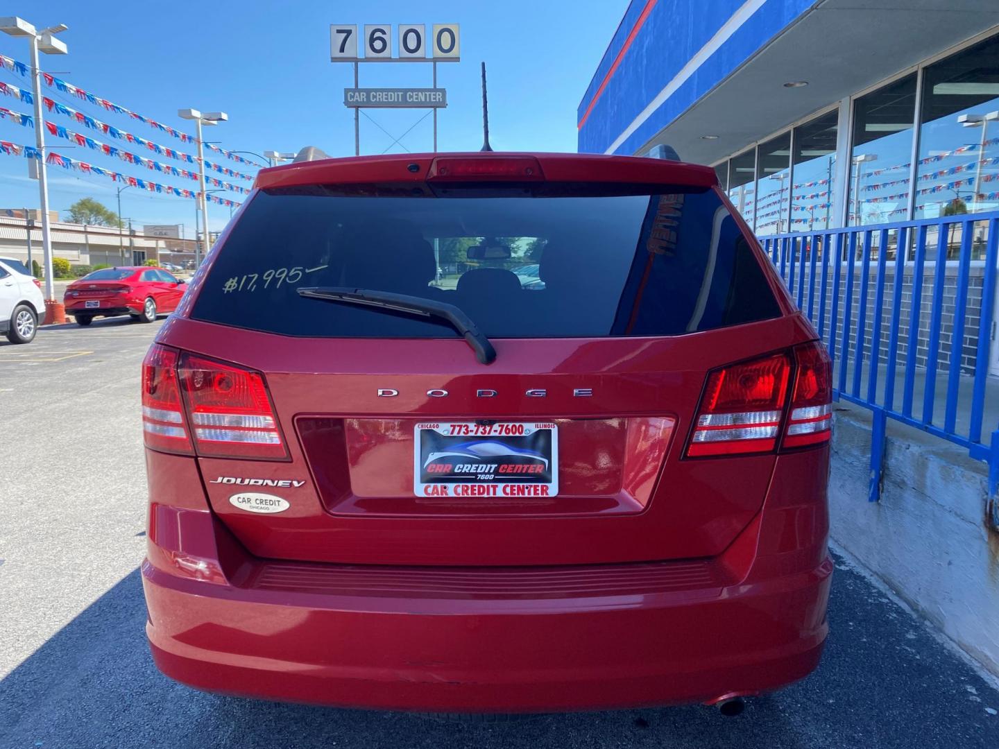 2018 RED Dodge Journey SE (3C4PDCAB8JT) with an 2.4L L4 DOHC 16V engine, 4A transmission, located at 7600 S Western Ave., Chicago, IL, 60620, (773) 918-3980, 0.000000, 0.000000 - Photo#2