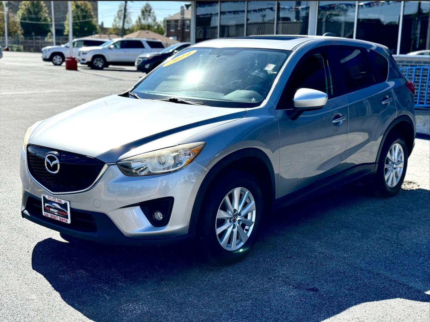 2014 SILVER Mazda CX-5 Touring (JM3KE2CY8E0) with an 2.5L L4 DOHC 16V engine, 6-Speed Automatic transmission, located at 7600 S Western Ave., Chicago, IL, 60620, (773) 918-3980, 0.000000, 0.000000 - Photo#2