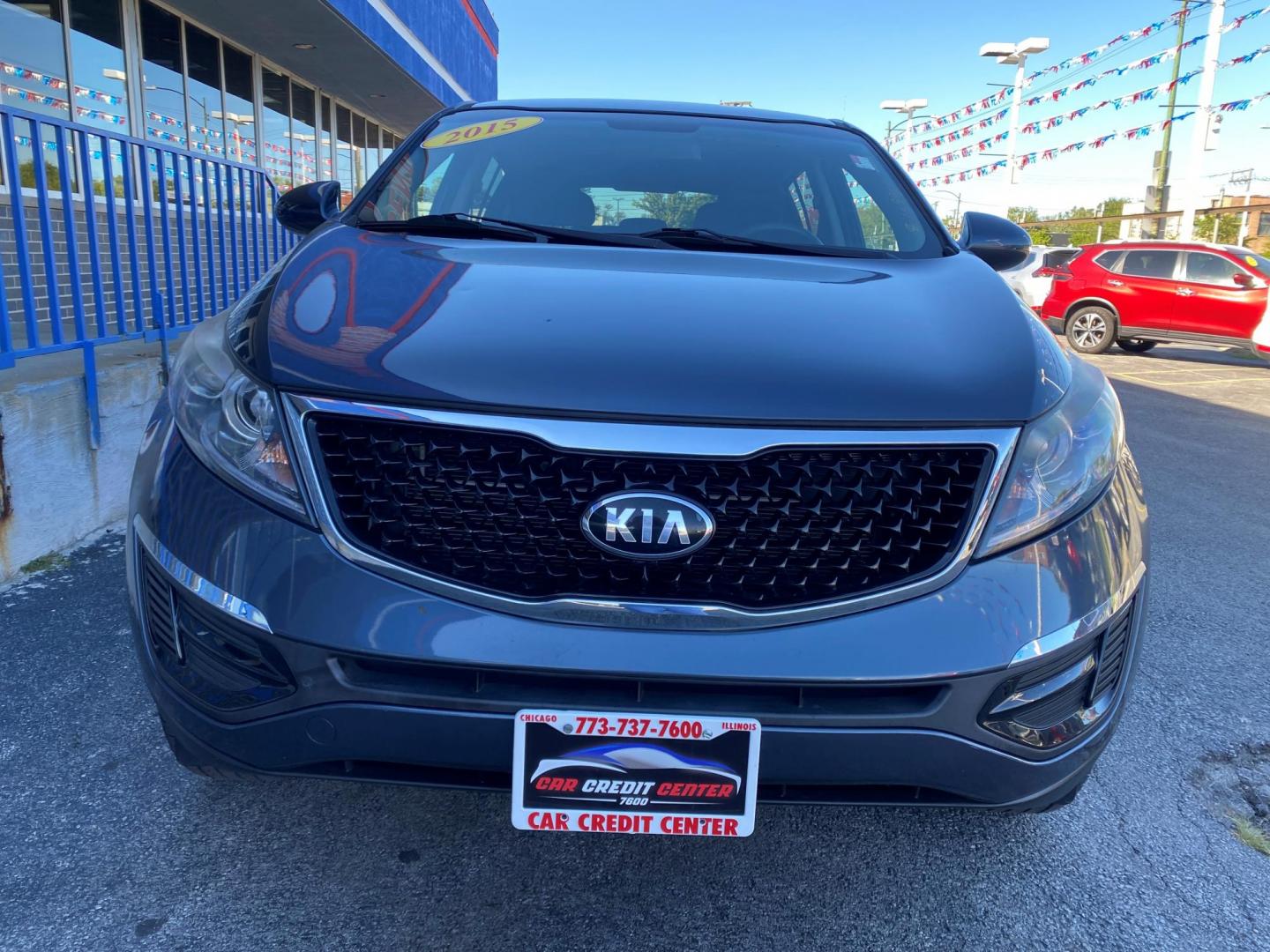 2015 BLUE Kia Sportage LX FWD (KNDPB3AC5F7) with an 2.4L V6 DOHC 24V engine, 6-Speed Automatic transmission, located at 7600 S Western Ave., Chicago, IL, 60620, (773) 918-3980, 0.000000, 0.000000 - Photo#1