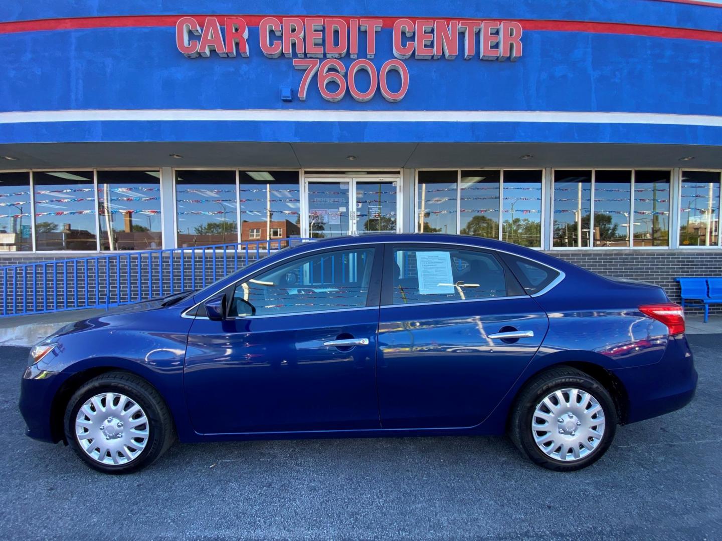 2019 BLUE Nissan Sentra S CVT (3N1AB7AP2KY) with an 1.8L L4 SFI DOHC 16V engine, CVT transmission, located at 7600 S Western Ave., Chicago, IL, 60620, (773) 918-3980, 0.000000, 0.000000 - Photo#0