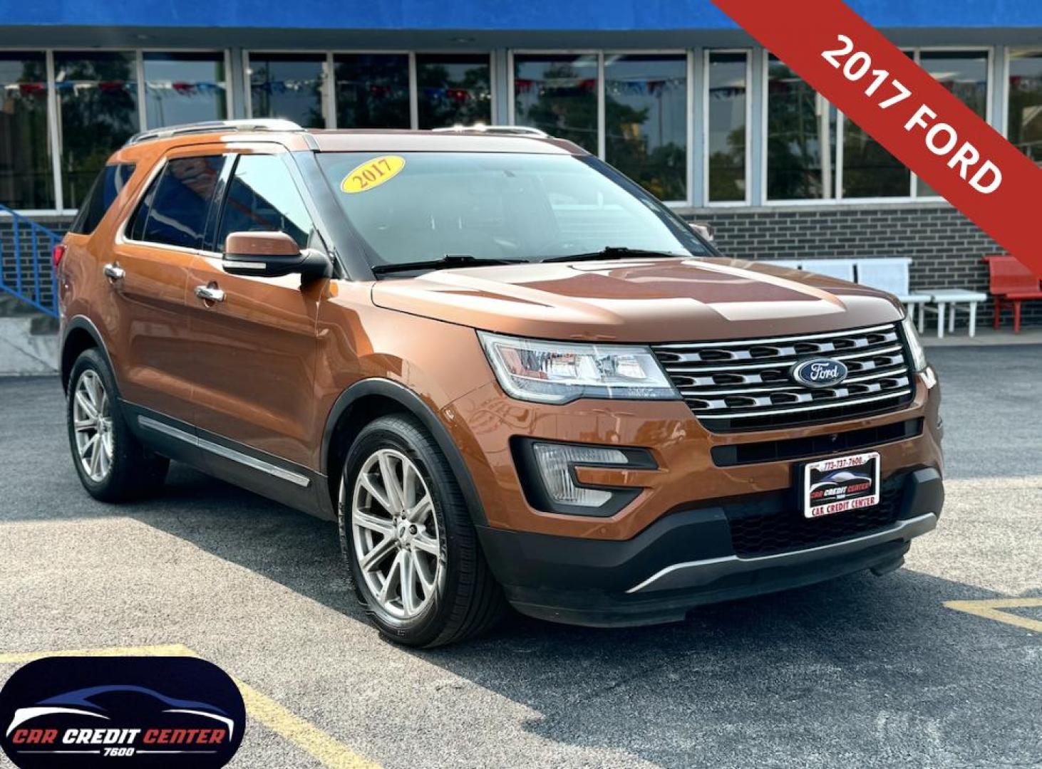 2017 ORANGE Ford Explorer Limited FWD (1FM5K7F87HG) with an 3.5L V6 DOHC 24V engine, 6A transmission, located at 7600 S Western Ave., Chicago, IL, 60620, (773) 918-3980, 0.000000, 0.000000 - Photo#0