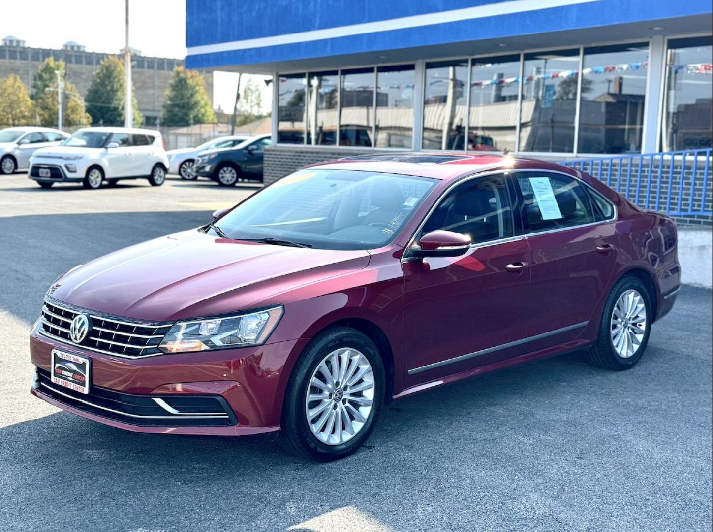 2017 RED Volkswagen Passat SE 6A (1VWBT7A39HC) with an 1.8L L4 TURBO DIESEL engine, 6A transmission, located at 7600 S Western Ave., Chicago, IL, 60620, (773) 918-3980, 0.000000, 0.000000 - Photo#2