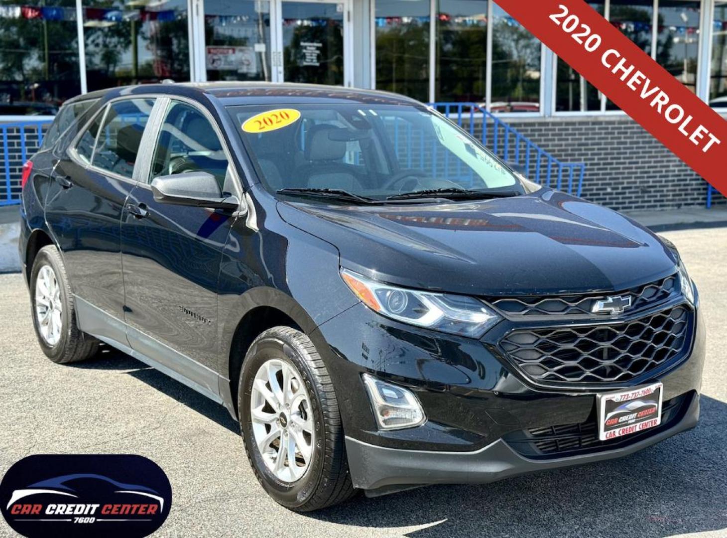 2020 BLACK Chevrolet Equinox LS 2WD (2GNAXHEV5L6) with an 1.5L L4 DIR DOHC 16V TURBO engine, 6A transmission, located at 7600 S Western Ave., Chicago, IL, 60620, (773) 918-3980, 0.000000, 0.000000 - Photo#0