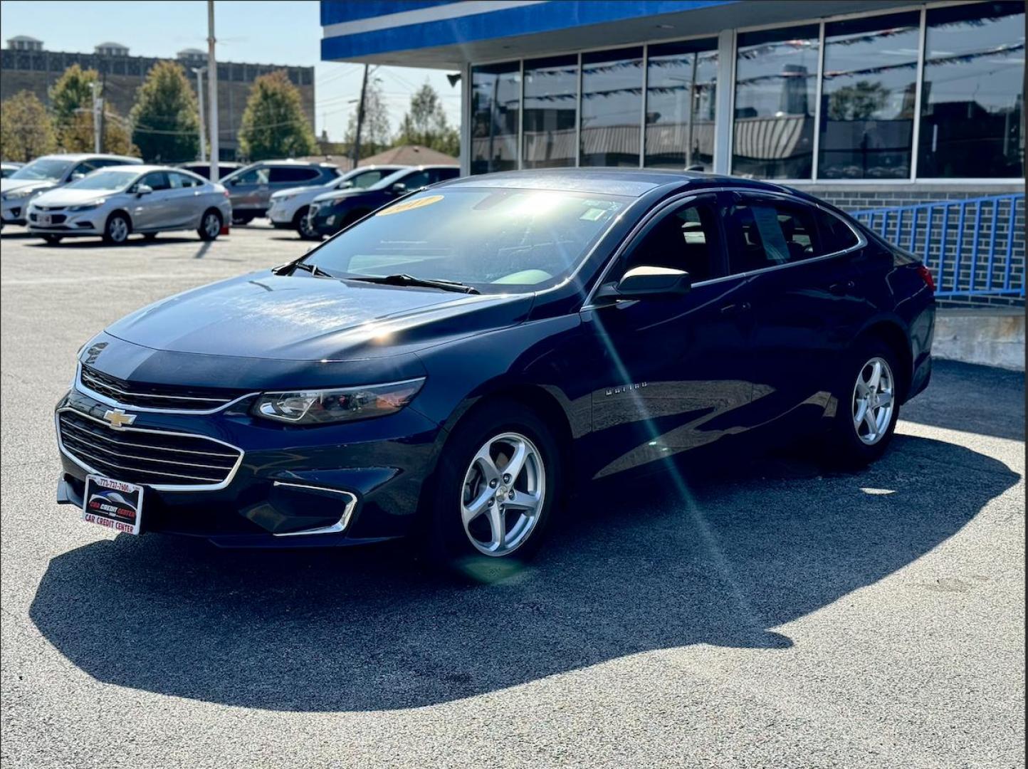 2017 BLUE Chevrolet Malibu 1FL (1G1ZC5ST0HF) with an 1.5L L4 DOHC 16V engine, 6A transmission, located at 7600 S Western Ave., Chicago, IL, 60620, (773) 918-3980, 0.000000, 0.000000 - Photo#2