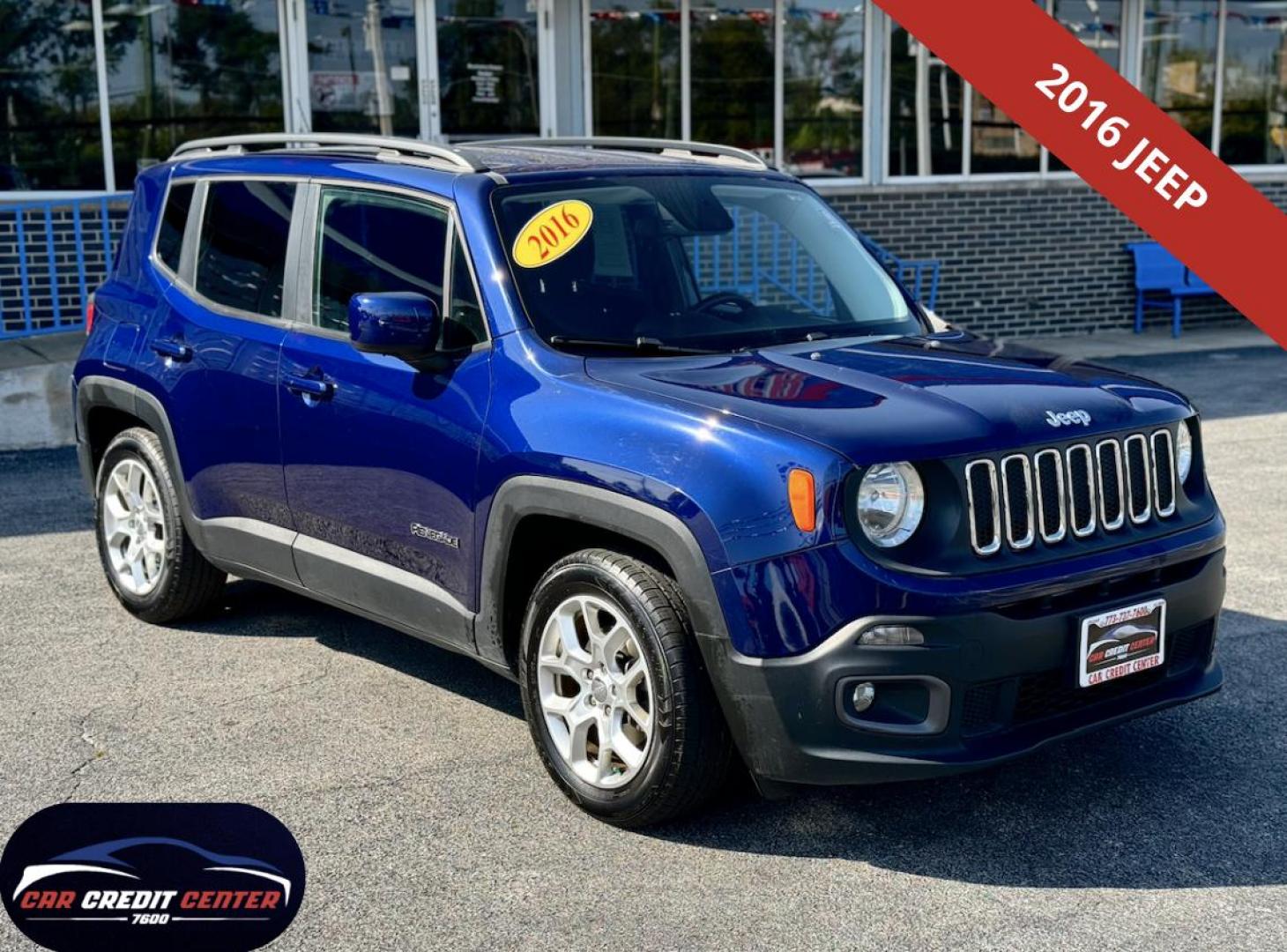 2016 BLUE Jeep Renegade Latitude FWD (ZACCJABT0GP) with an 2.4L L4 DOHC 16V engine, 6M transmission, located at 7600 S Western Ave., Chicago, IL, 60620, (773) 918-3980, 0.000000, 0.000000 - Photo#0