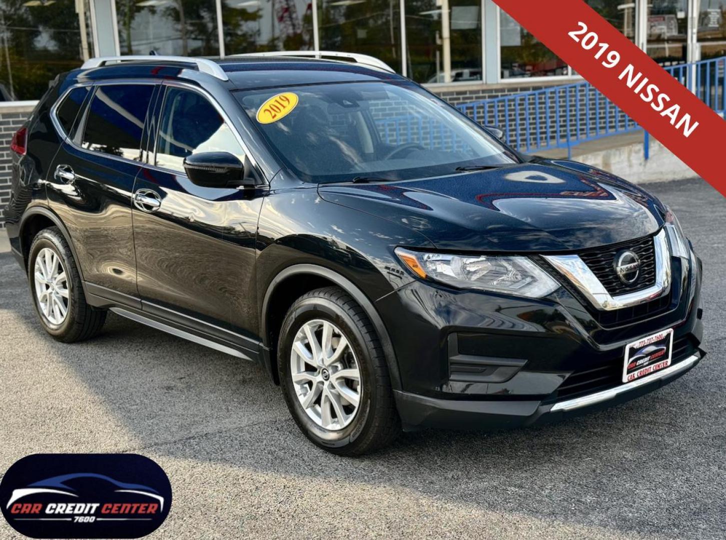 2019 BLACK Nissan Rogue SV 2WD (5N1AT2MT4KC) with an 2.5L L4 DOHC 16V engine, CVT transmission, located at 7600 S Western Ave., Chicago, IL, 60620, (773) 918-3980, 0.000000, 0.000000 - Photo#0