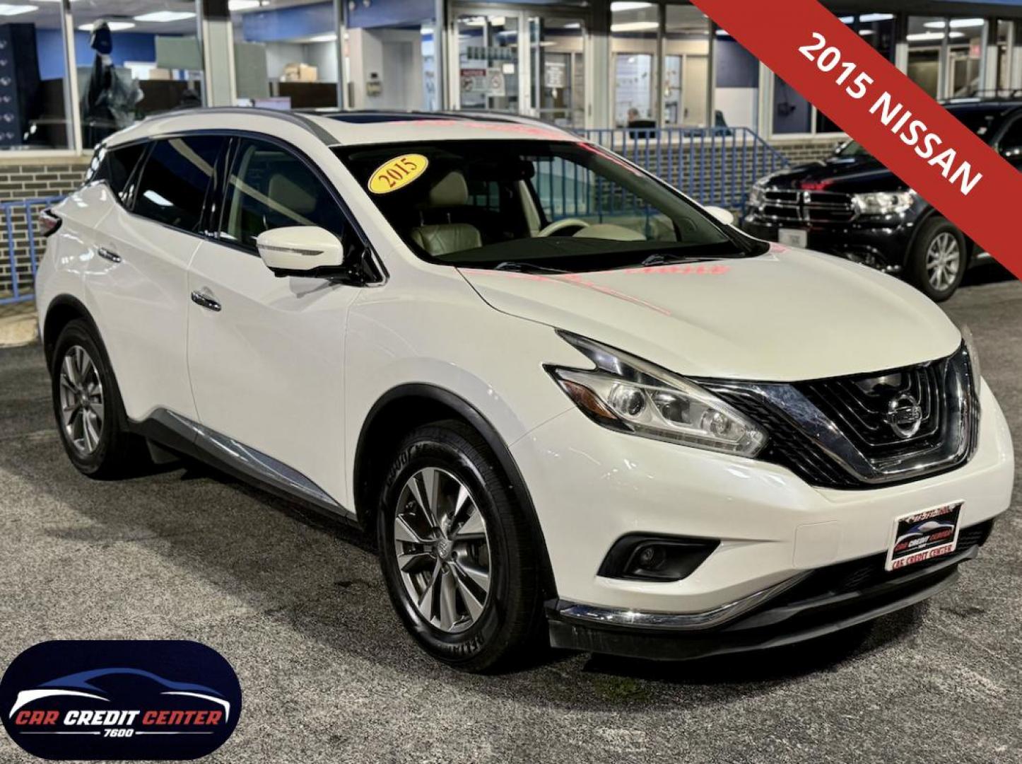 2015 WHITE Nissan Murano Platinum FWD (5N1AZ2MG6FN) with an 3.5L V6 DOHC 24V engine, Continuously Variable Transmission transmission, located at 7600 S Western Ave., Chicago, IL, 60620, (773) 918-3980, 0.000000, 0.000000 - Photo#0