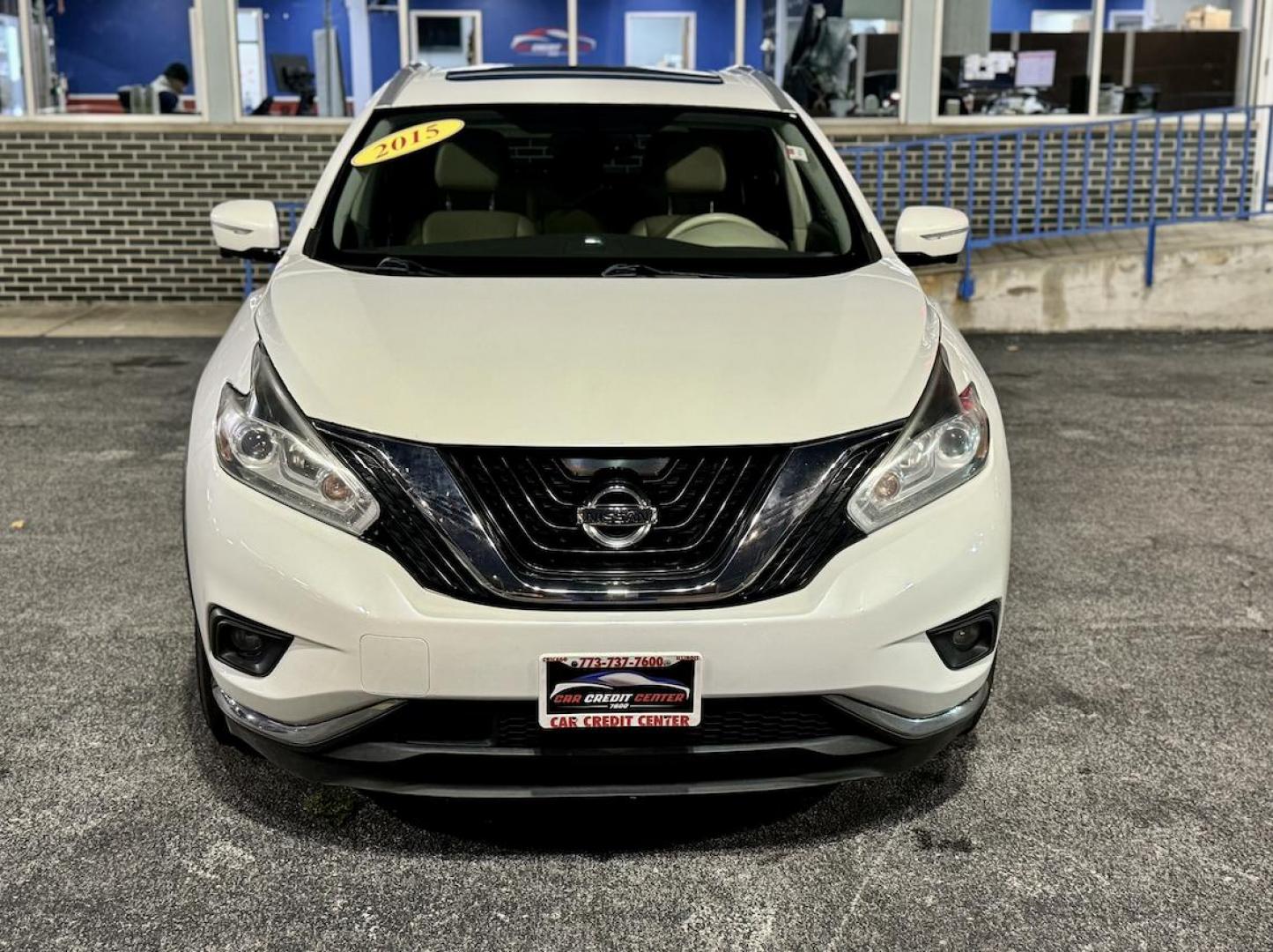 2015 WHITE Nissan Murano Platinum FWD (5N1AZ2MG6FN) with an 3.5L V6 DOHC 24V engine, Continuously Variable Transmission transmission, located at 7600 S Western Ave., Chicago, IL, 60620, (773) 918-3980, 0.000000, 0.000000 - Photo#1