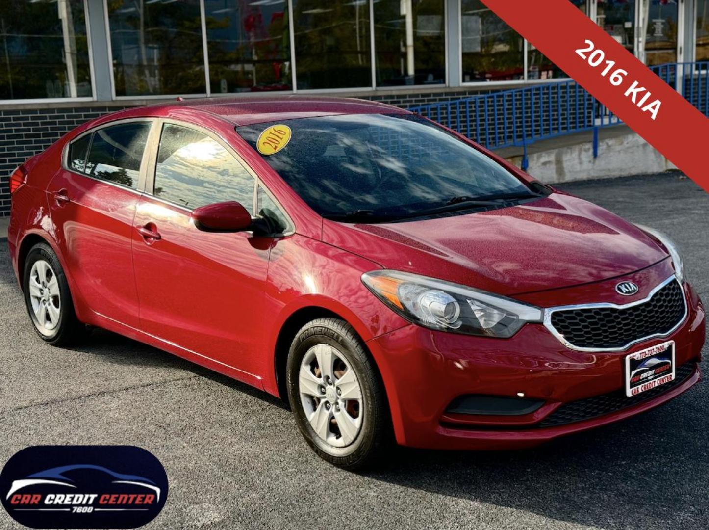 2016 RED Kia Forte LX w/Popular Package (KNAFK4A67G5) with an 1.8L L4 DOHC 16V engine, located at 7600 S Western Ave., Chicago, IL, 60620, (773) 918-3980, 0.000000, 0.000000 - Photo#0