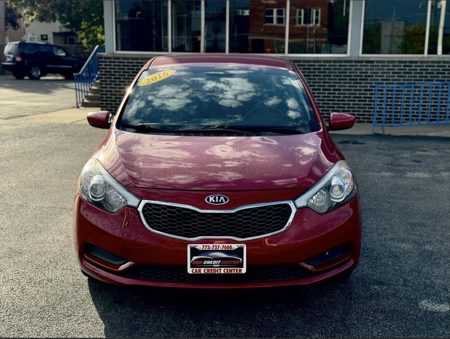 2016 RED Kia Forte LX w/Popular Package (KNAFK4A67G5) with an 1.8L L4 DOHC 16V engine, located at 7600 S Western Ave., Chicago, IL, 60620, (773) 918-3980, 0.000000, 0.000000 - Photo#1