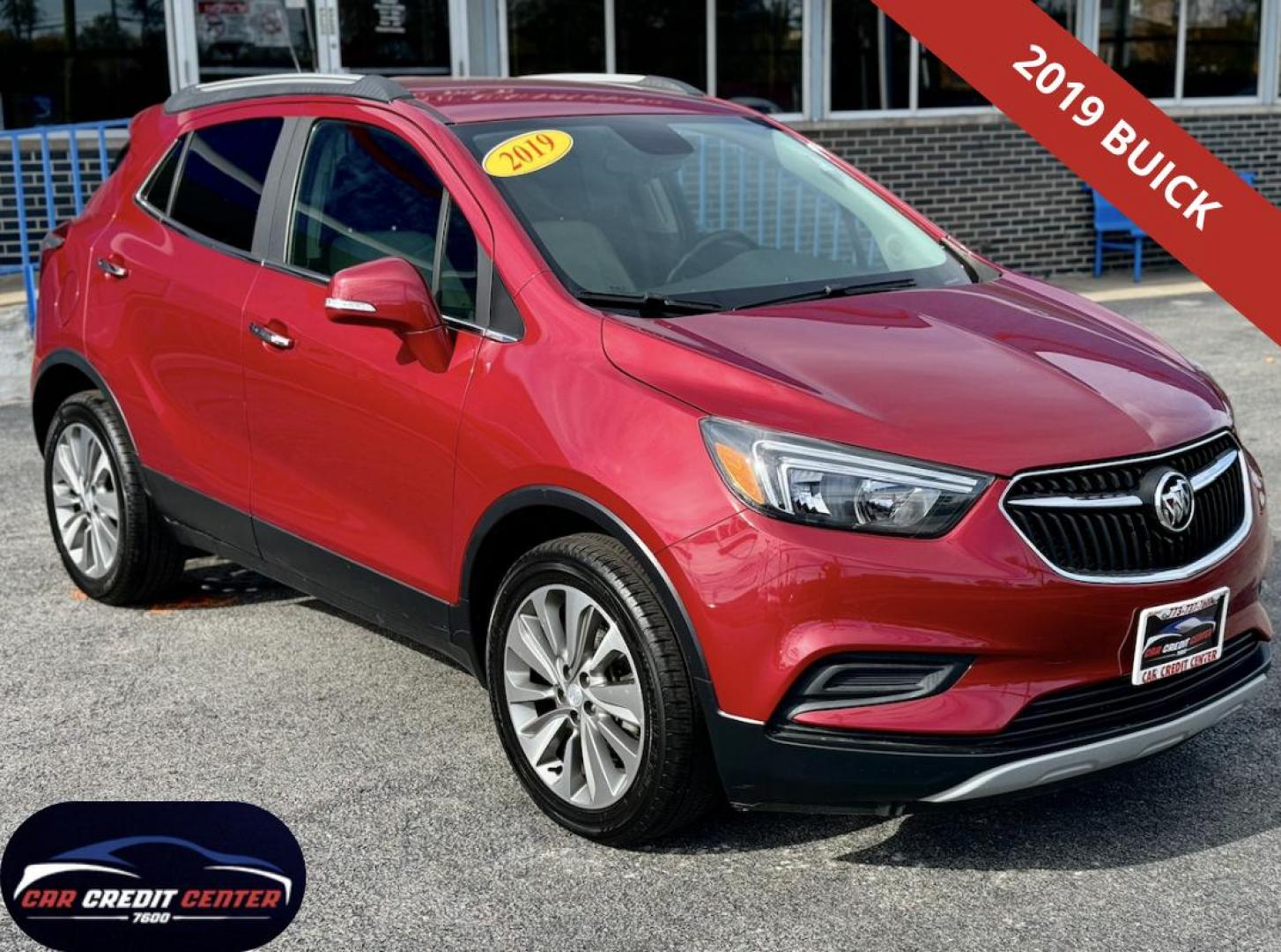 2019 RED Buick Encore Preferred FWD (KL4CJASB8KB) with an 1.4L L4 DOHC 16V TURBO engine, 6A transmission, located at 7600 S Western Ave., Chicago, IL, 60620, (773) 918-3980, 0.000000, 0.000000 - Photo#0