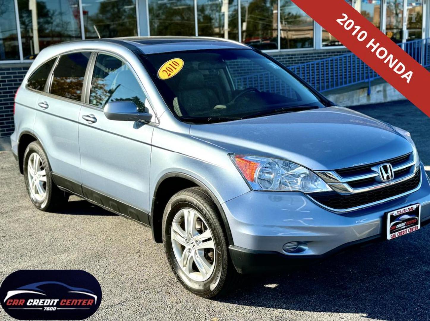 2010 BLUE Honda CR-V EX-L 4WD 5-Speed AT (5J6RE4H70AL) with an 2.4L L4 DOHC 16V engine, 5-Speed Automatic transmission, located at 7600 S Western Ave., Chicago, IL, 60620, (773) 918-3980, 0.000000, 0.000000 - Photo#0