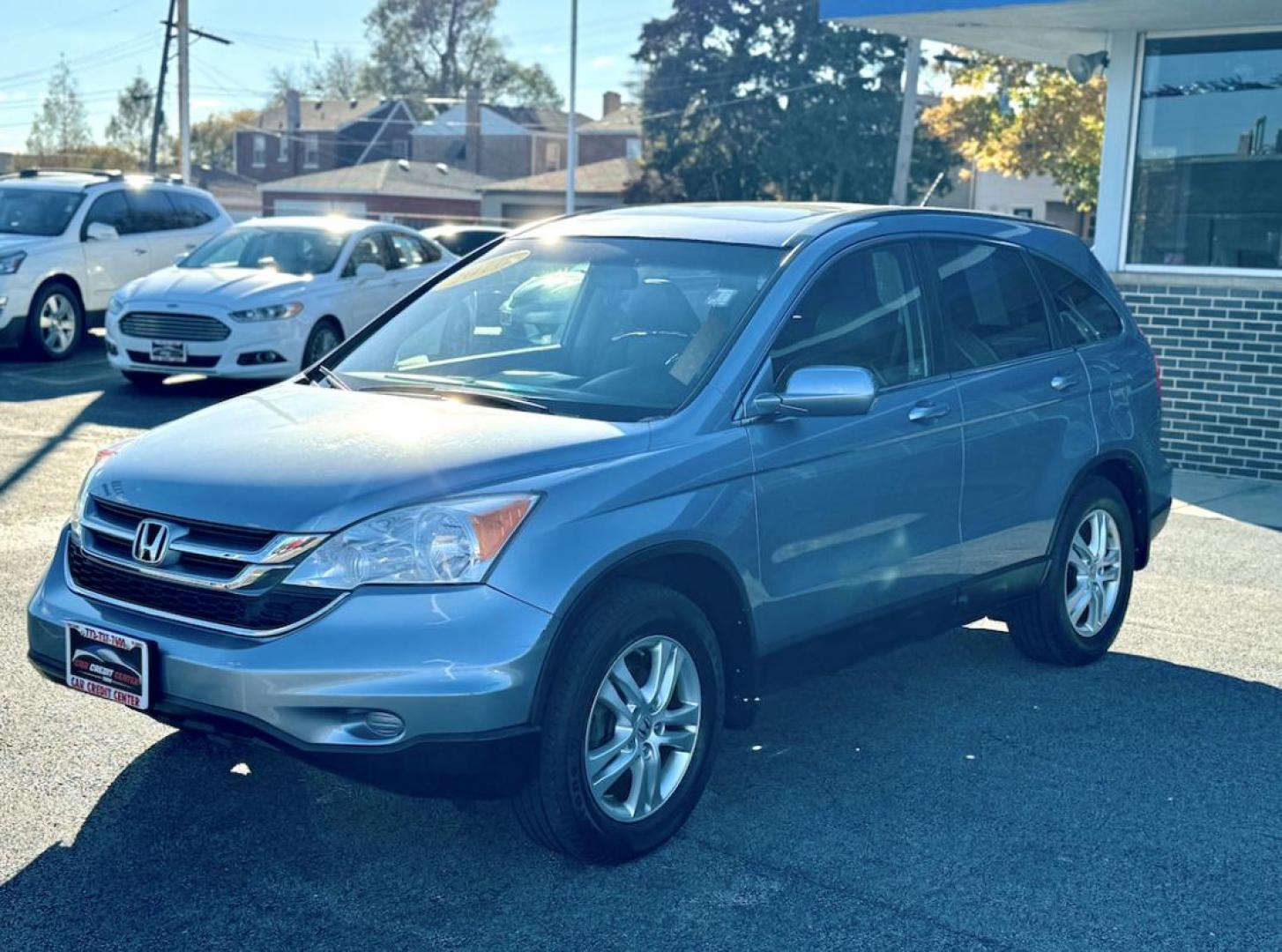 2010 BLUE Honda CR-V EX-L 4WD 5-Speed AT (5J6RE4H70AL) with an 2.4L L4 DOHC 16V engine, 5-Speed Automatic transmission, located at 7600 S Western Ave., Chicago, IL, 60620, (773) 918-3980, 0.000000, 0.000000 - Photo#2