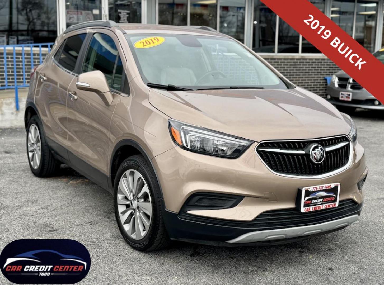 2019 GOLD Buick Encore Preferred FWD (KL4CJASB2KB) with an 1.4L L4 DOHC 16V TURBO engine, 6A transmission, located at 7600 S Western Ave., Chicago, IL, 60620, (773) 918-3980, 0.000000, 0.000000 - Photo#0