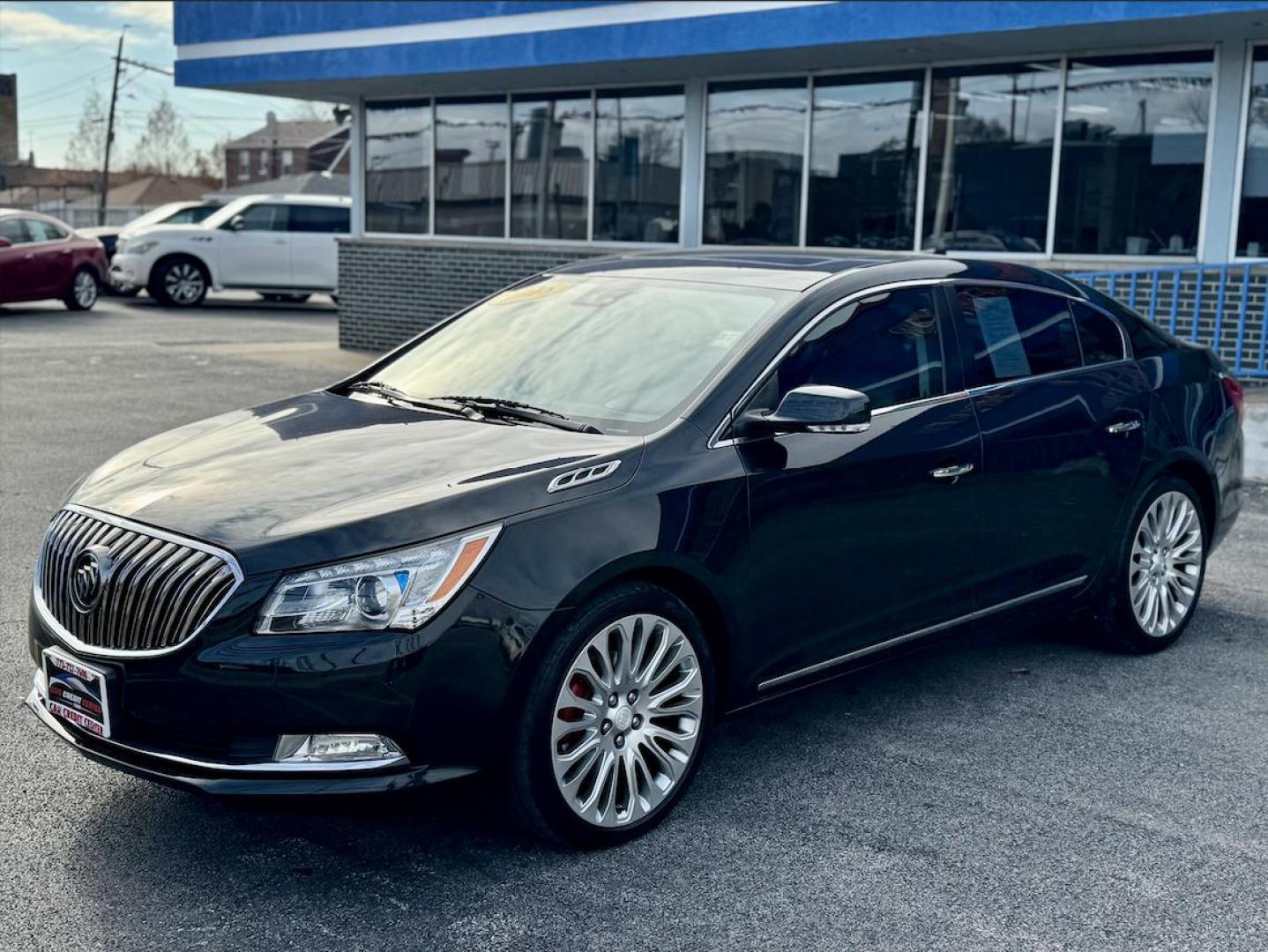 2015 BLACK Buick LaCrosse Premium Package 2, w/Leather (1G4GF5G35FF) with an 3.6L V6 DOHC 24V FFV engine, 6-Speed Automatic transmission, located at 7600 S Western Ave., Chicago, IL, 60620, (773) 918-3980, 0.000000, 0.000000 - Photo#1