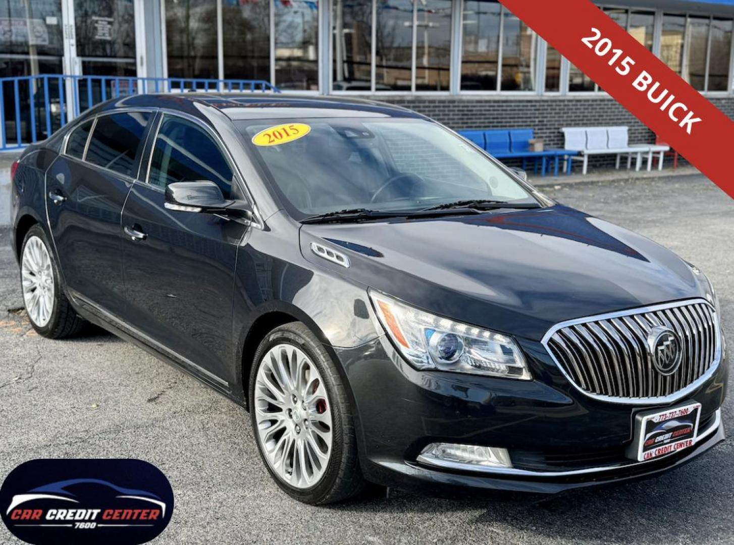 2015 BLACK Buick LaCrosse Premium Package 2, w/Leather (1G4GF5G35FF) with an 3.6L V6 DOHC 24V FFV engine, 6-Speed Automatic transmission, located at 7600 S Western Ave., Chicago, IL, 60620, (773) 918-3980, 0.000000, 0.000000 - Photo#0