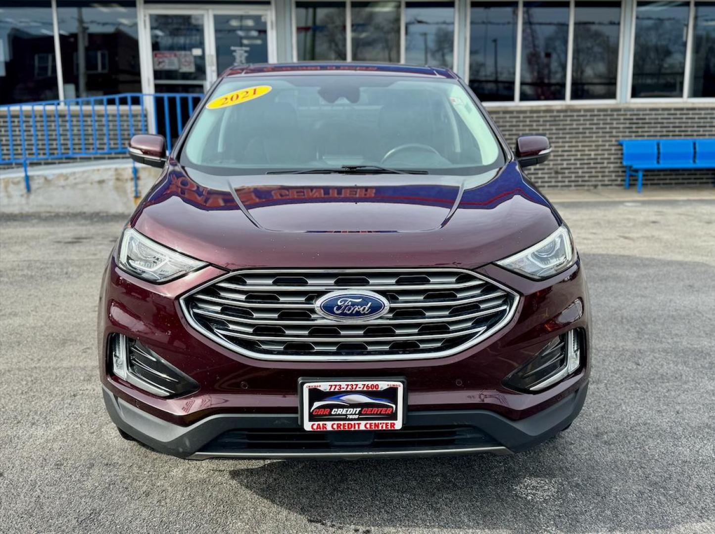 2021 RED Ford Edge Titanium AWD (2FMPK4K95MB) with an 2.0L L4 DOHC 16V engine, 6A transmission, located at 7600 S Western Ave., Chicago, IL, 60620, (773) 918-3980, 0.000000, 0.000000 - Photo#1