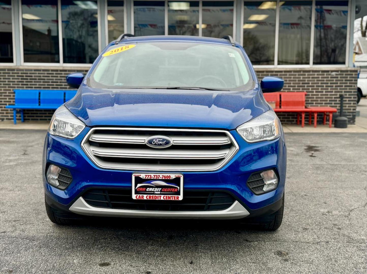 2018 BLUE Ford Escape SE 4WD (1FMCU9GD2JU) with an 1.5L L4 DOHC 16V engine, 6A transmission, located at 7600 S Western Ave., Chicago, IL, 60620, (773) 918-3980, 0.000000, 0.000000 - Photo#1