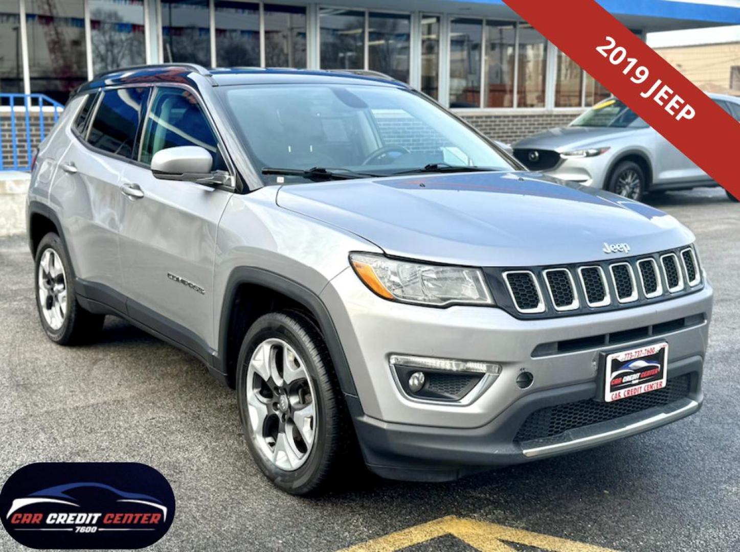 2019 GRAY Jeep Compass Limited 4WD (3C4NJDCB7KT) with an 2.4L L4 DOHC 16V engine, CVT transmission, located at 7600 S Western Ave., Chicago, IL, 60620, (773) 918-3980, 0.000000, 0.000000 - Photo#0