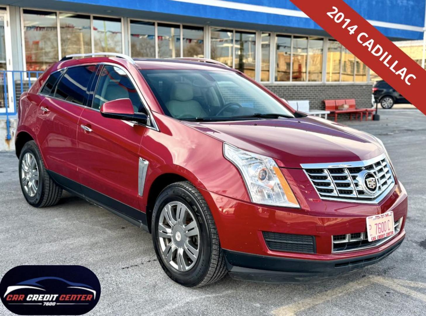 2014 RED Cadillac SRX Luxury Collection AWD (3GYFNEE37ES) with an 3.6L V6 DOHC 24V FFV engine, 6-Speed Automatic transmission, located at 7600 S Western Ave., Chicago, IL, 60620, (773) 918-3980, 0.000000, 0.000000 - Photo#0