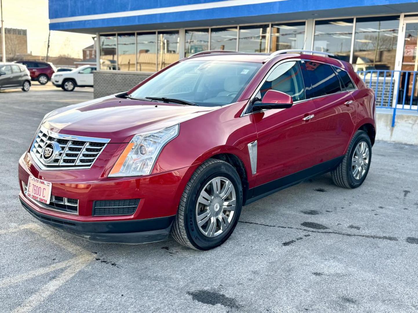 2014 RED Cadillac SRX Luxury Collection AWD (3GYFNEE37ES) with an 3.6L V6 DOHC 24V FFV engine, 6-Speed Automatic transmission, located at 7600 S Western Ave., Chicago, IL, 60620, (773) 918-3980, 0.000000, 0.000000 - Photo#2