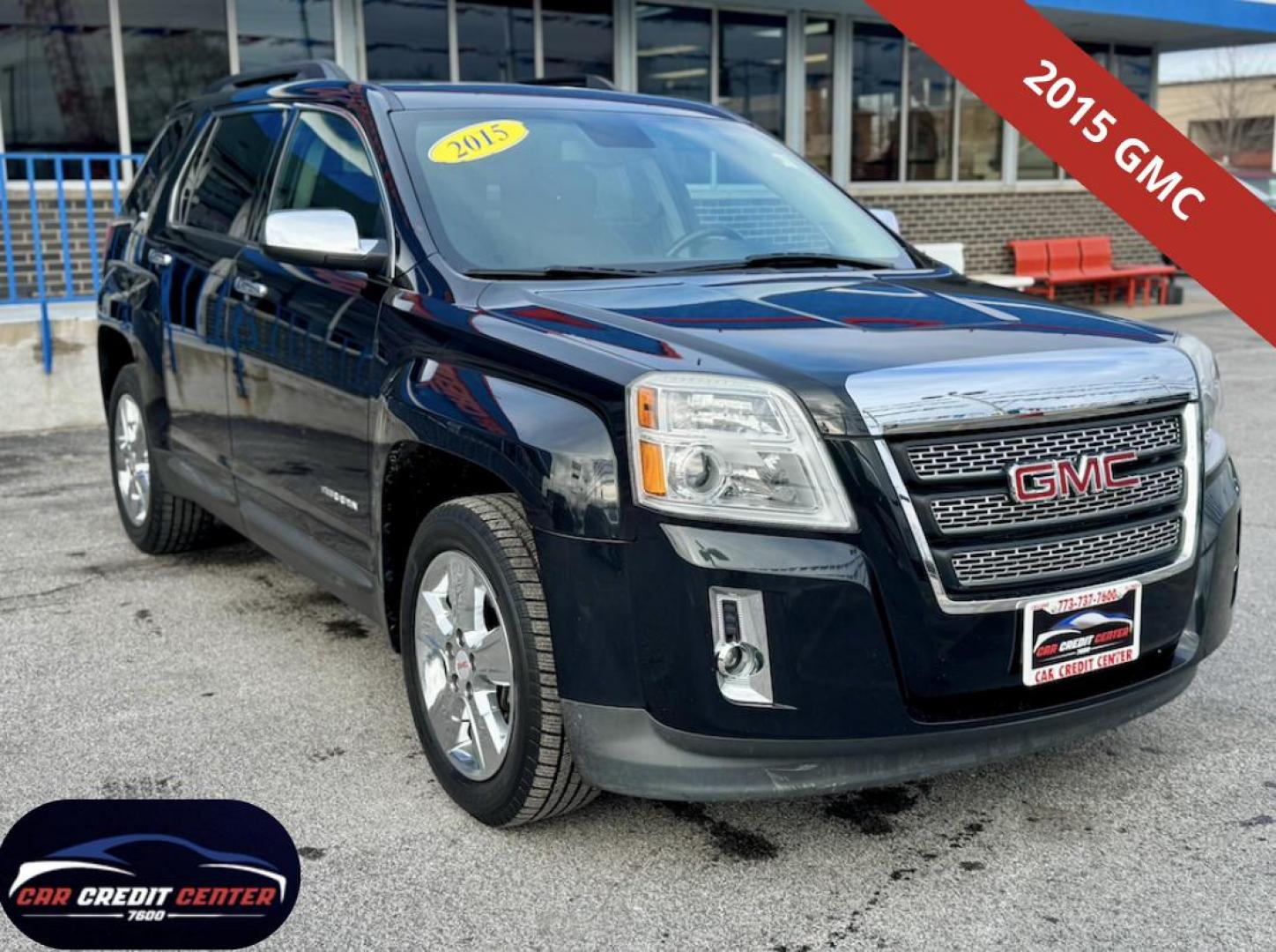 2015 BLACK GMC Terrain SLT1 FWD (2GKALSEK3F6) with an 2.4L L4 DOHC 16V FFV engine, 6-Speed Automatic transmission, located at 7600 S Western Ave., Chicago, IL, 60620, (773) 918-3980, 0.000000, 0.000000 - Photo#0