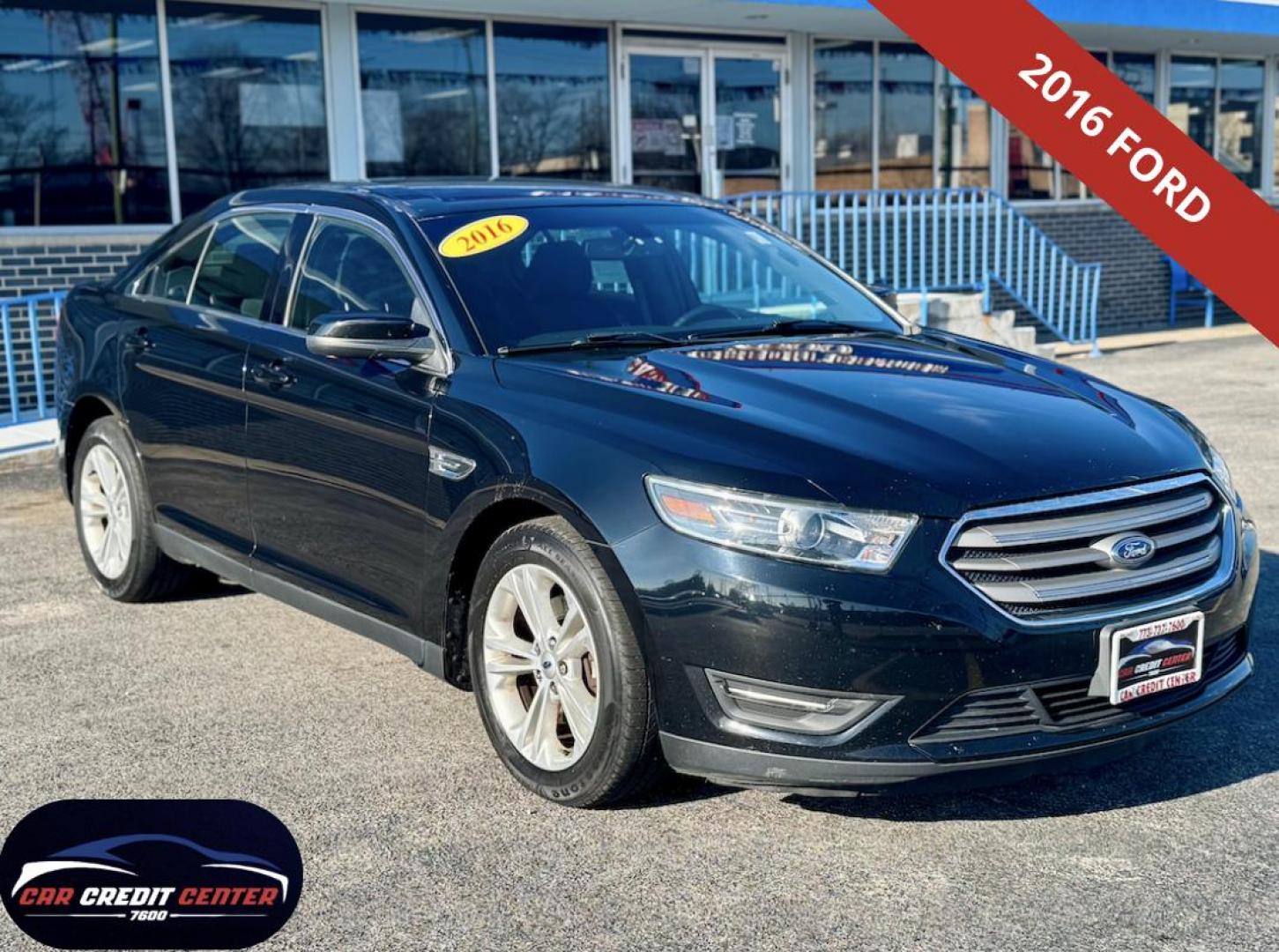 2016 BLACK Ford Taurus SEL FWD (1FAHP2E80GG) with an 3.5L V6 DOHC 24V engine, 6A transmission, located at 7600 S Western Ave., Chicago, IL, 60620, (773) 918-3980, 0.000000, 0.000000 - Photo#0