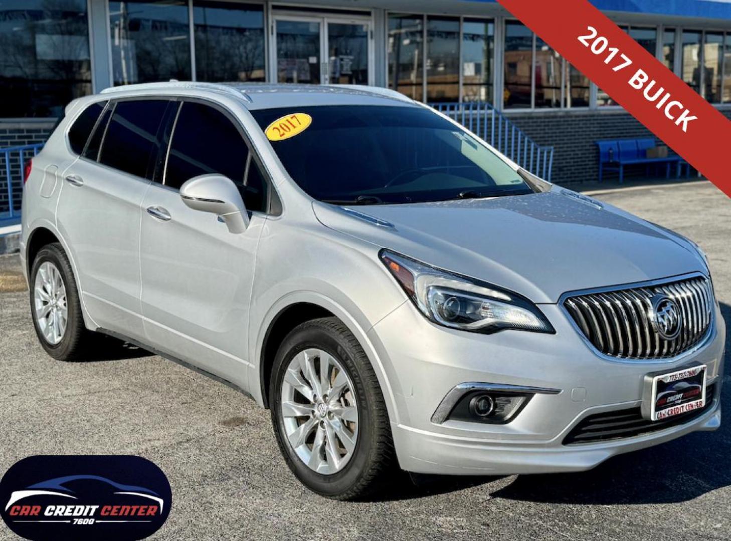 2017 SILVER Buick Envision Essense (LRBFXBSA5HD) with an 2.5L L4 DOHC 24V engine, 6A transmission, located at 7600 S Western Ave., Chicago, IL, 60620, (773) 918-3980, 0.000000, 0.000000 - Photo#0